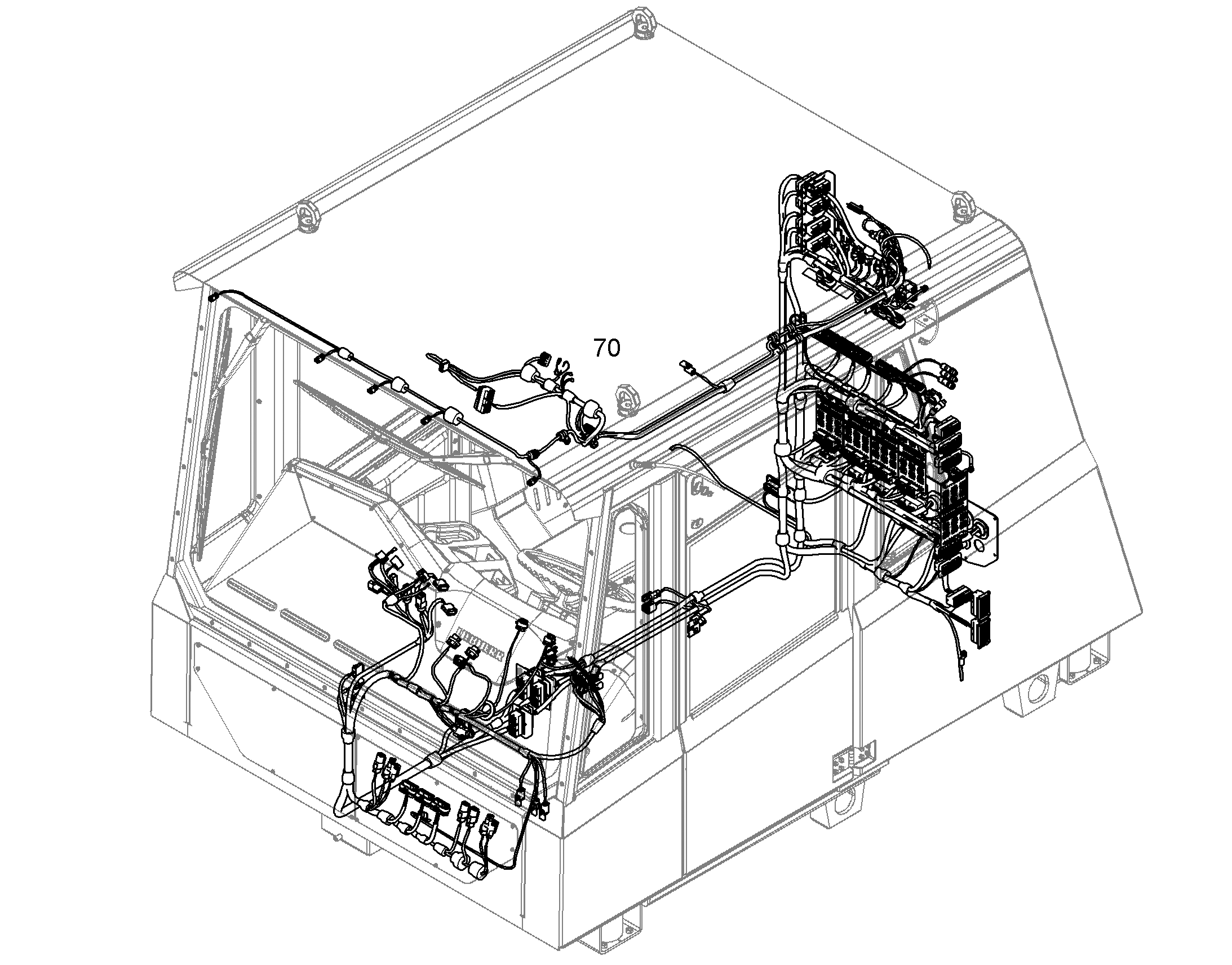 ЭЛЕКТРОПРОВОДКА КАБИНЫ 12711274 LIEBHERR