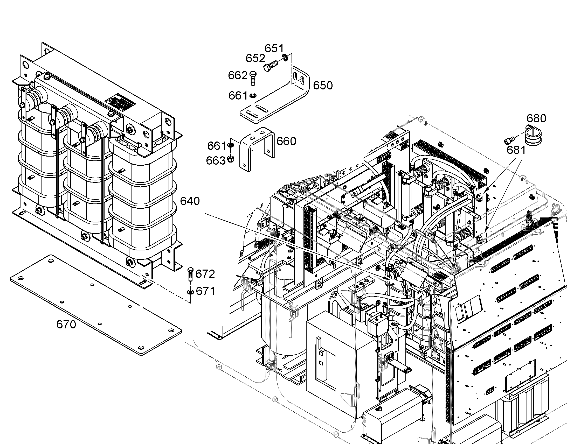 ТРАНСФОРМАТОР 65kVA 12227814 LIEBHERR