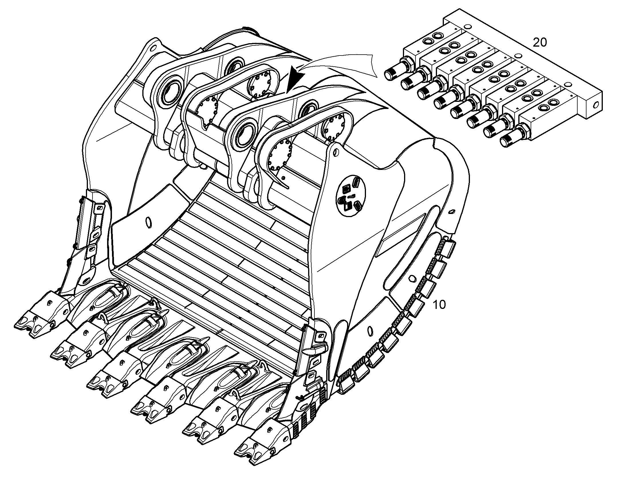 ЛОПАТА ОБРАТНАЯ HDV 12196600 LIEBHERR