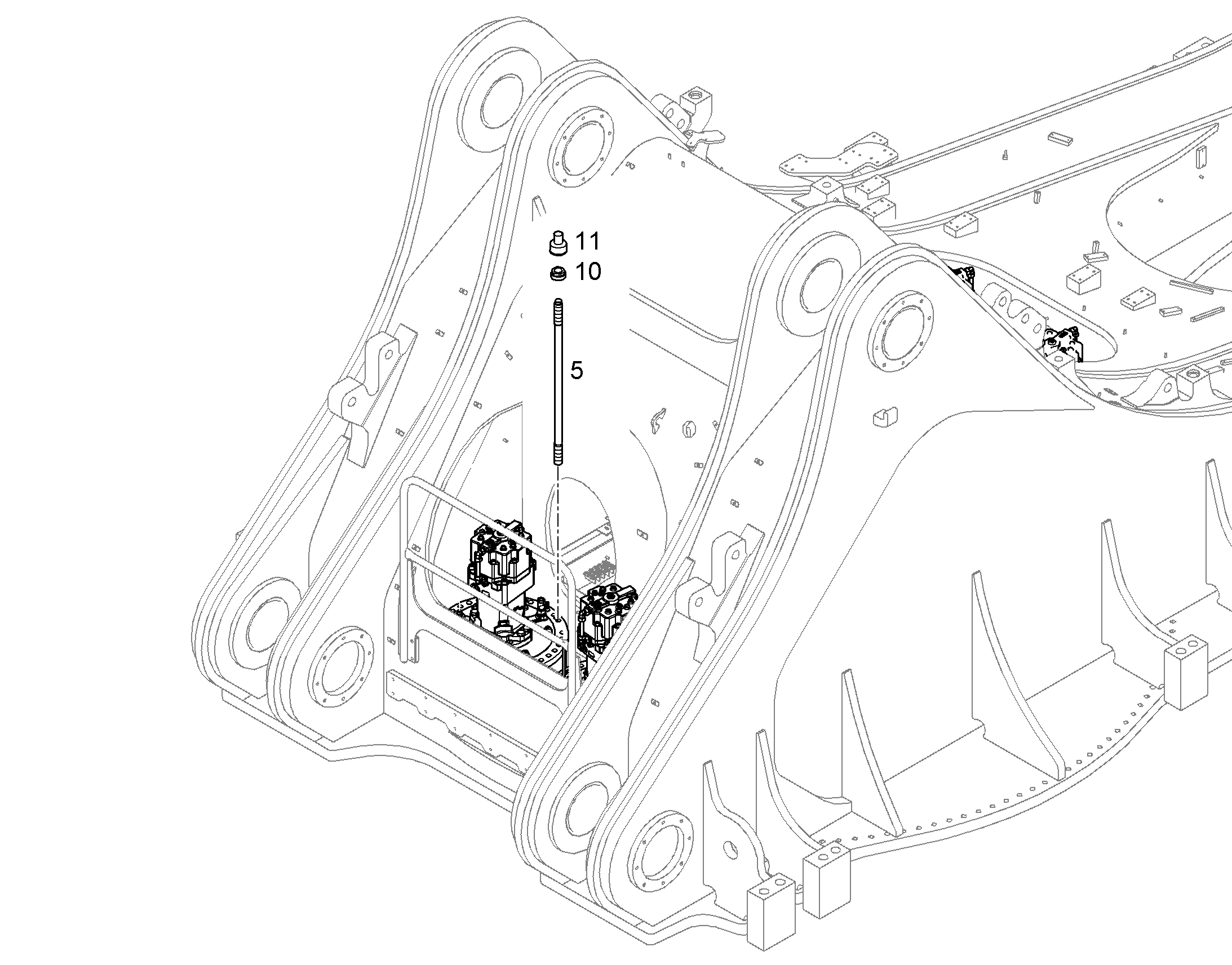 ШПИЛЬКА M24X3X600X75 30CrNiMo8 11754901 LIEBHERR