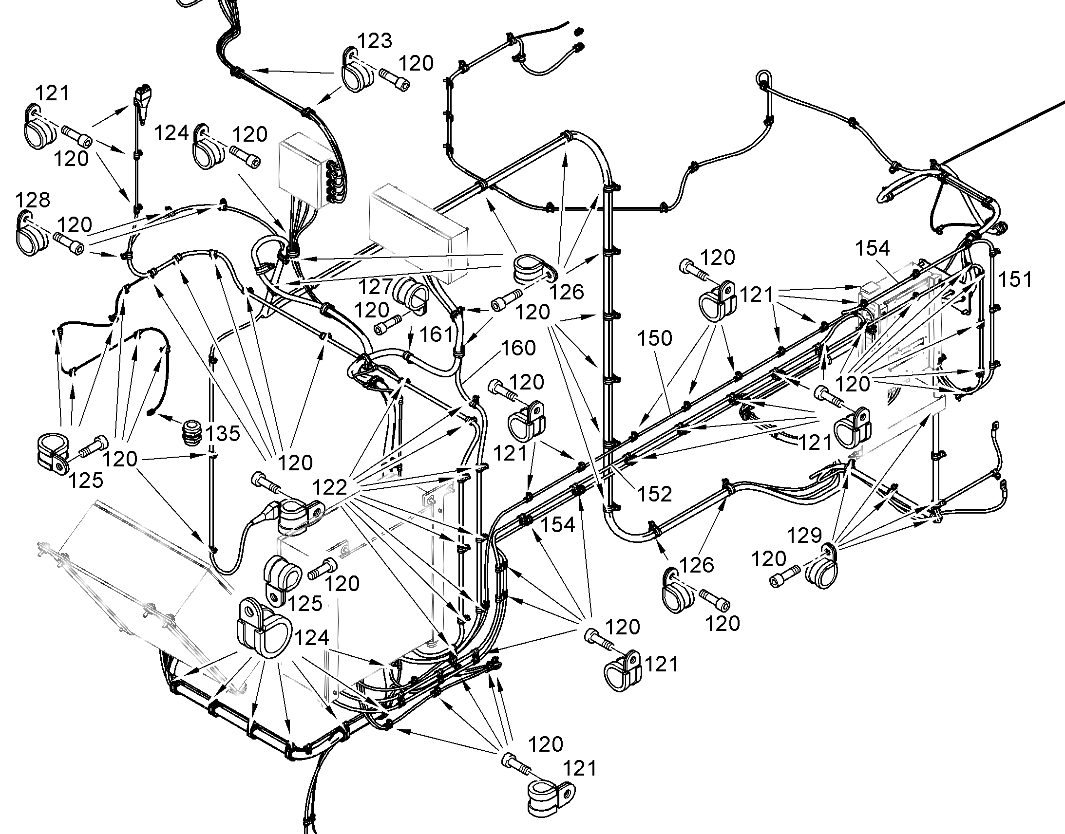 LOW VOLTAGE WIRING HARNESS 12191409 LIEBHERR