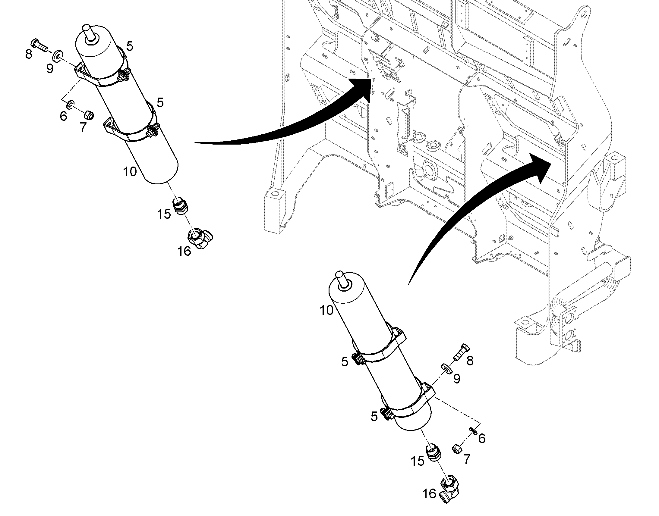 АККУМУЛЯТОР ПОРШНЕВОЙ 2,5l/250bar/25bar -20/120°C G3 11822451 LIEBHERR