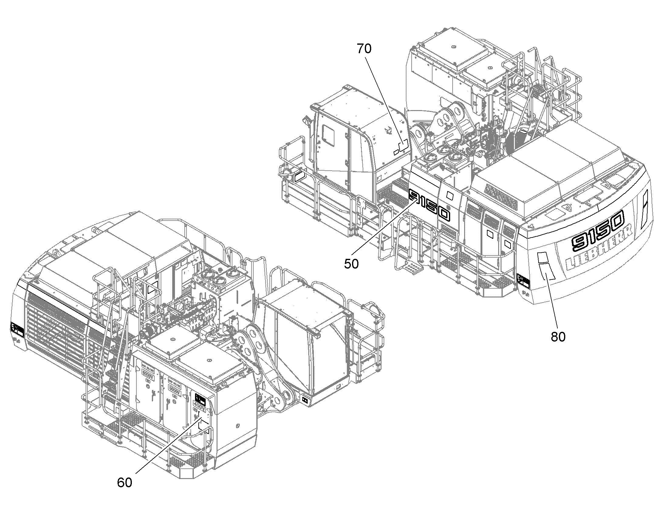 ТАБЛИЧКИ НИЖНЯЯ ТЕЛЕЖКА 12712838 LIEBHERR