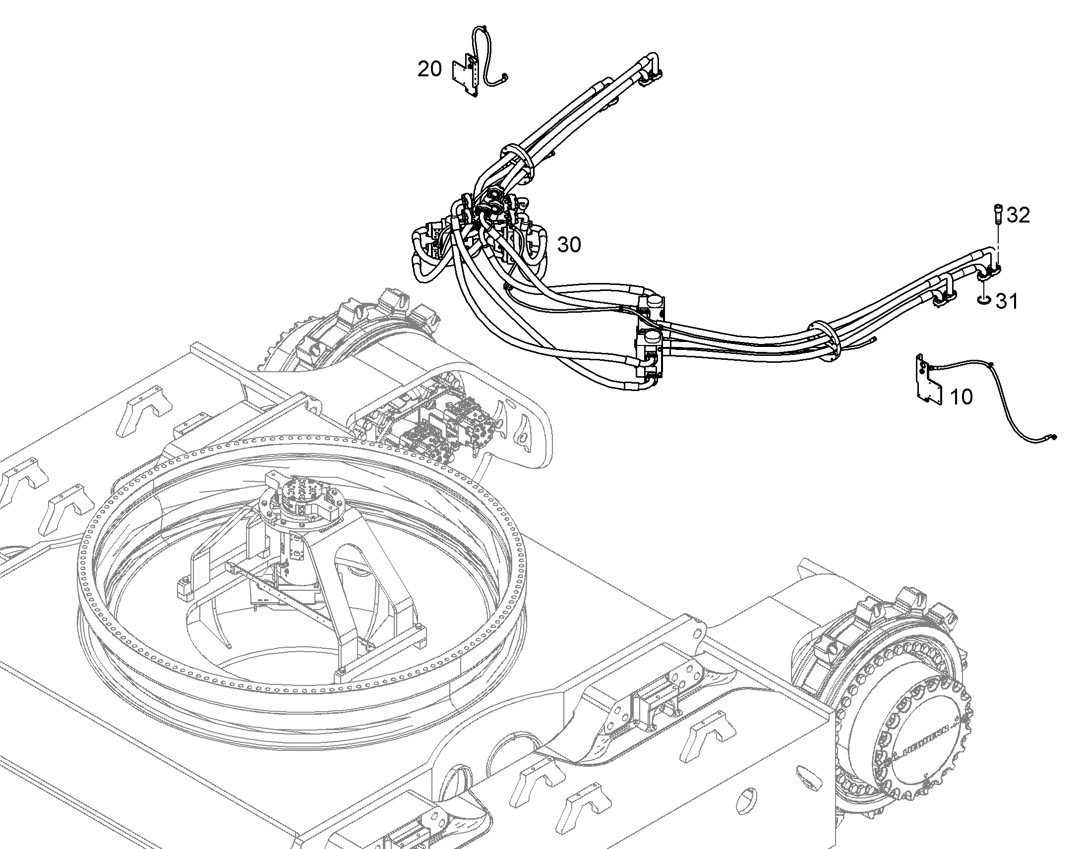 HY.SIDE FRAME LEFT TRAVEL DR. 11468629 LIEBHERR