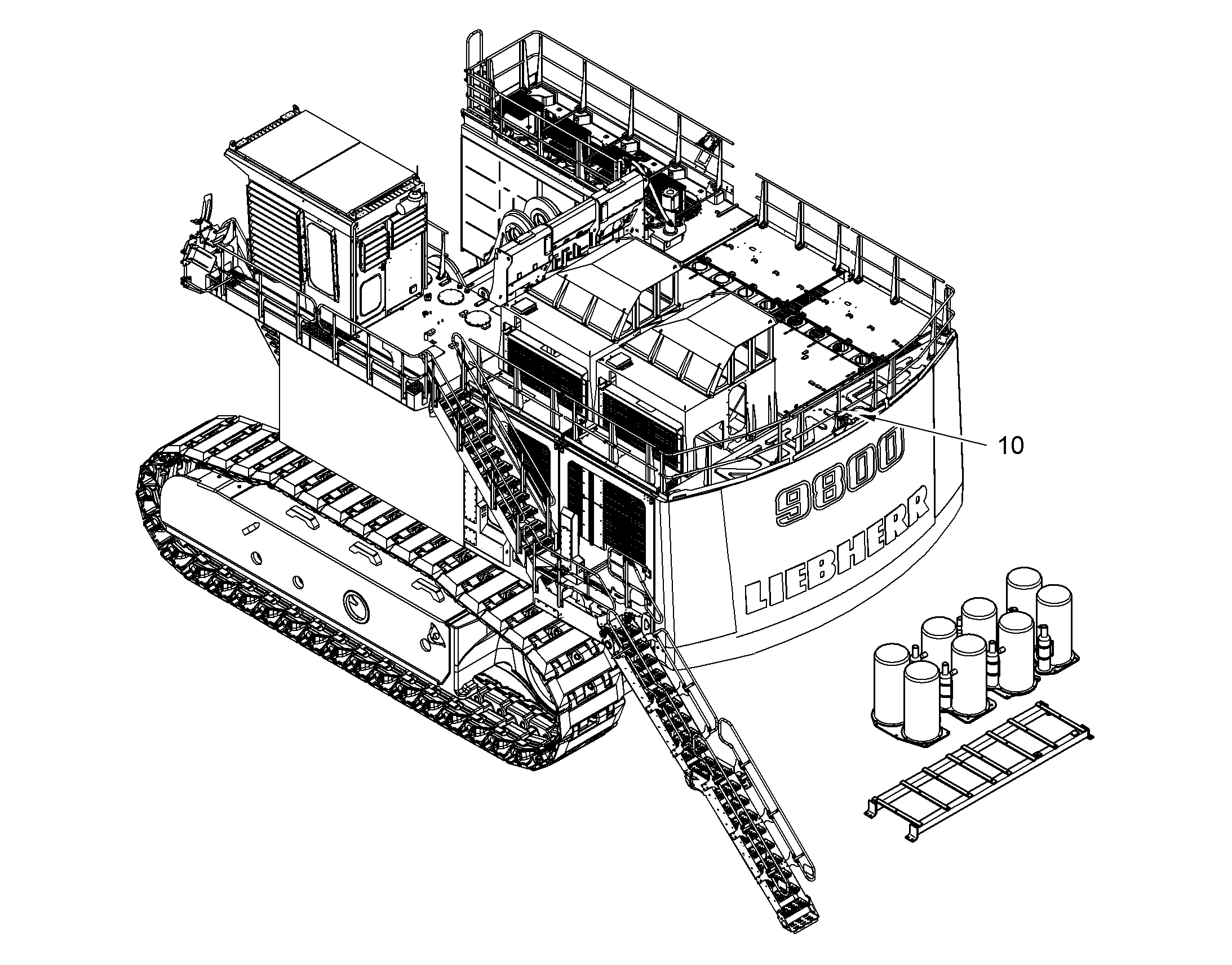ПОЖАРНАЯ СИСТЕМА.ПЕНА+ПОРОШОК 9800 12713713 LIEBHERR
