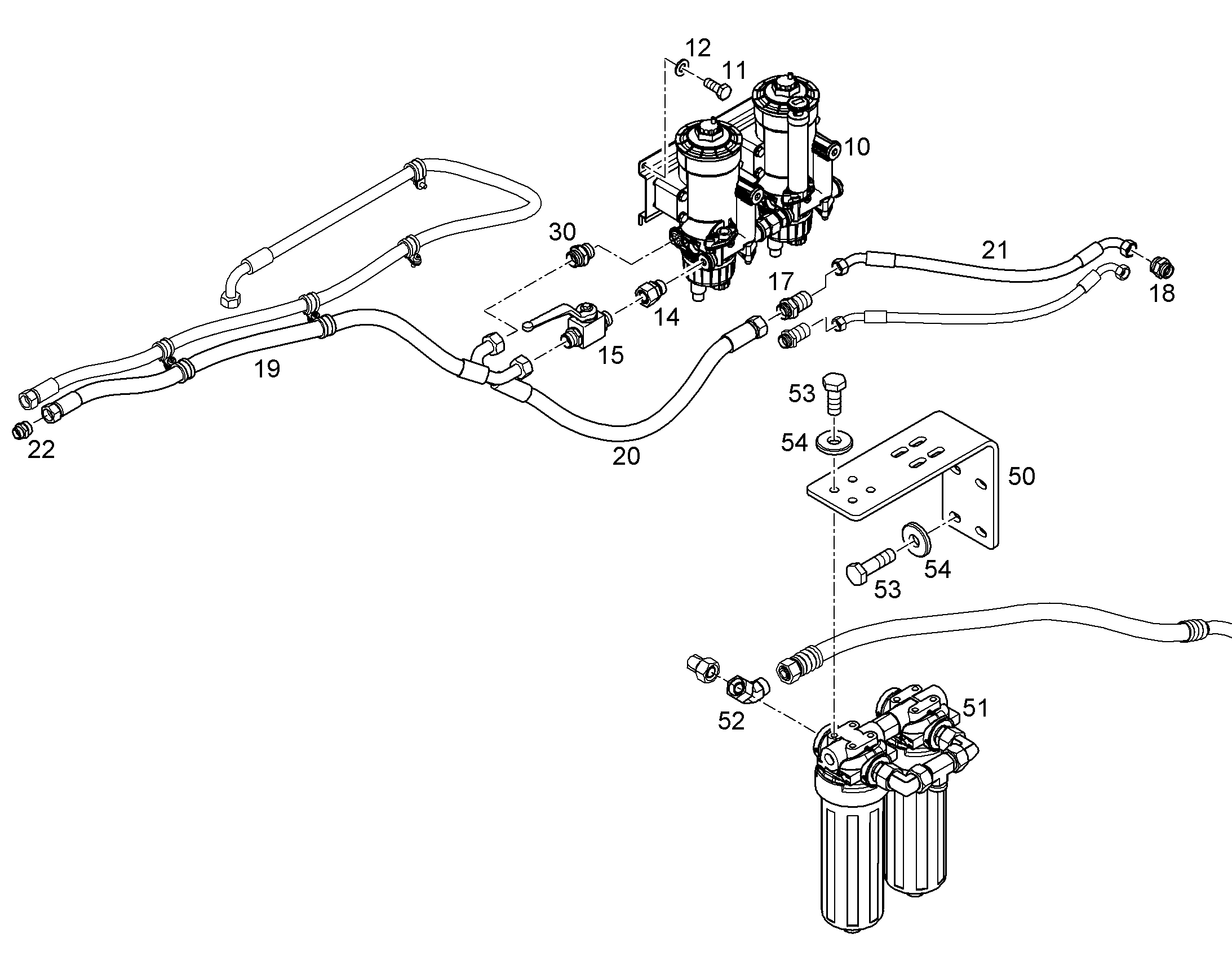 ШЛАНГ ТОПЛИВНЫЙ 20X730 12250654 LIEBHERR