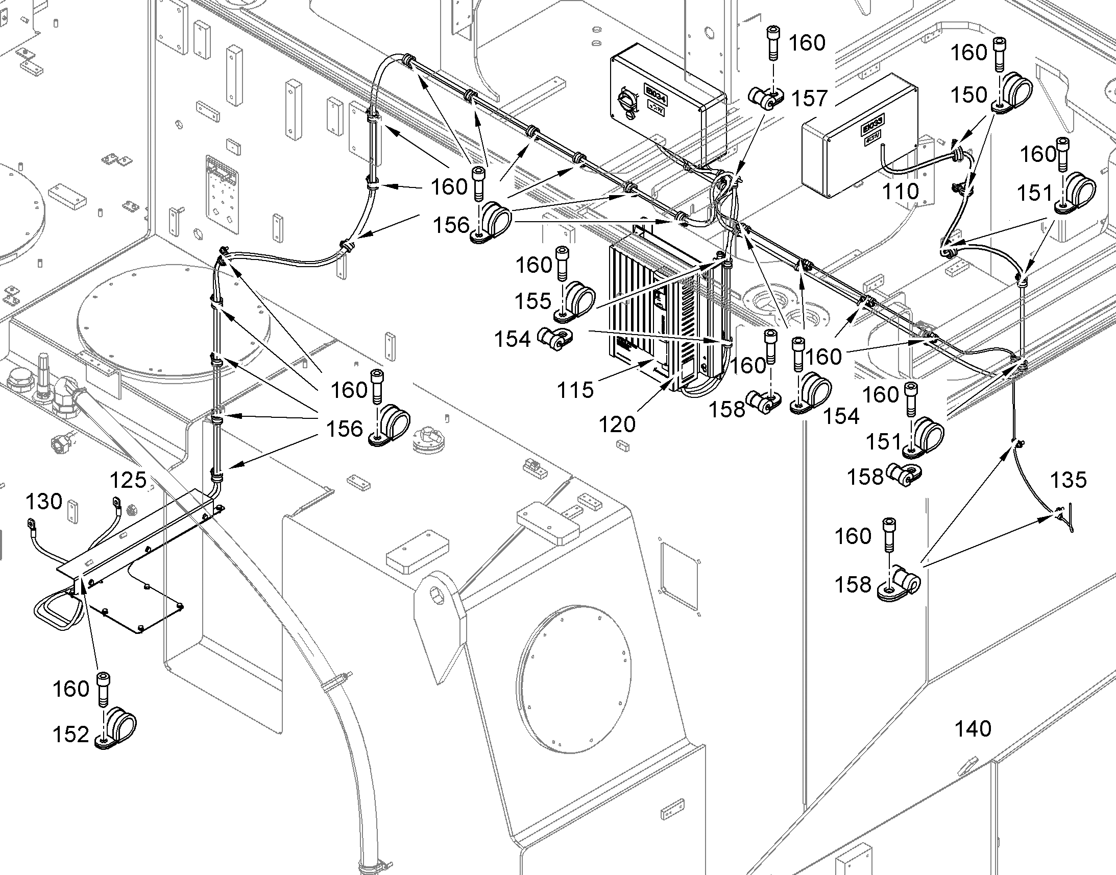 LOW VOLTAGE WIRING HARNESS 12191410 LIEBHERR