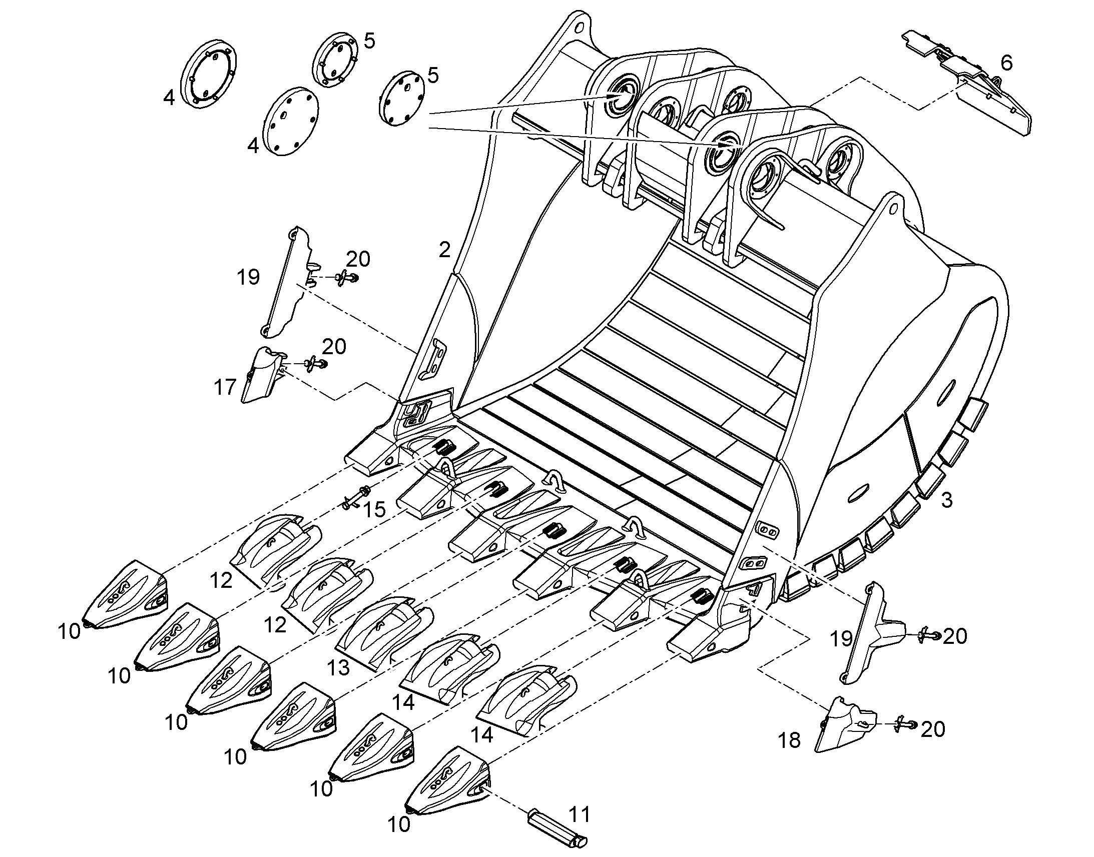 ЛОПАТА ОБРАТНАЯ 12198115 LIEBHERR