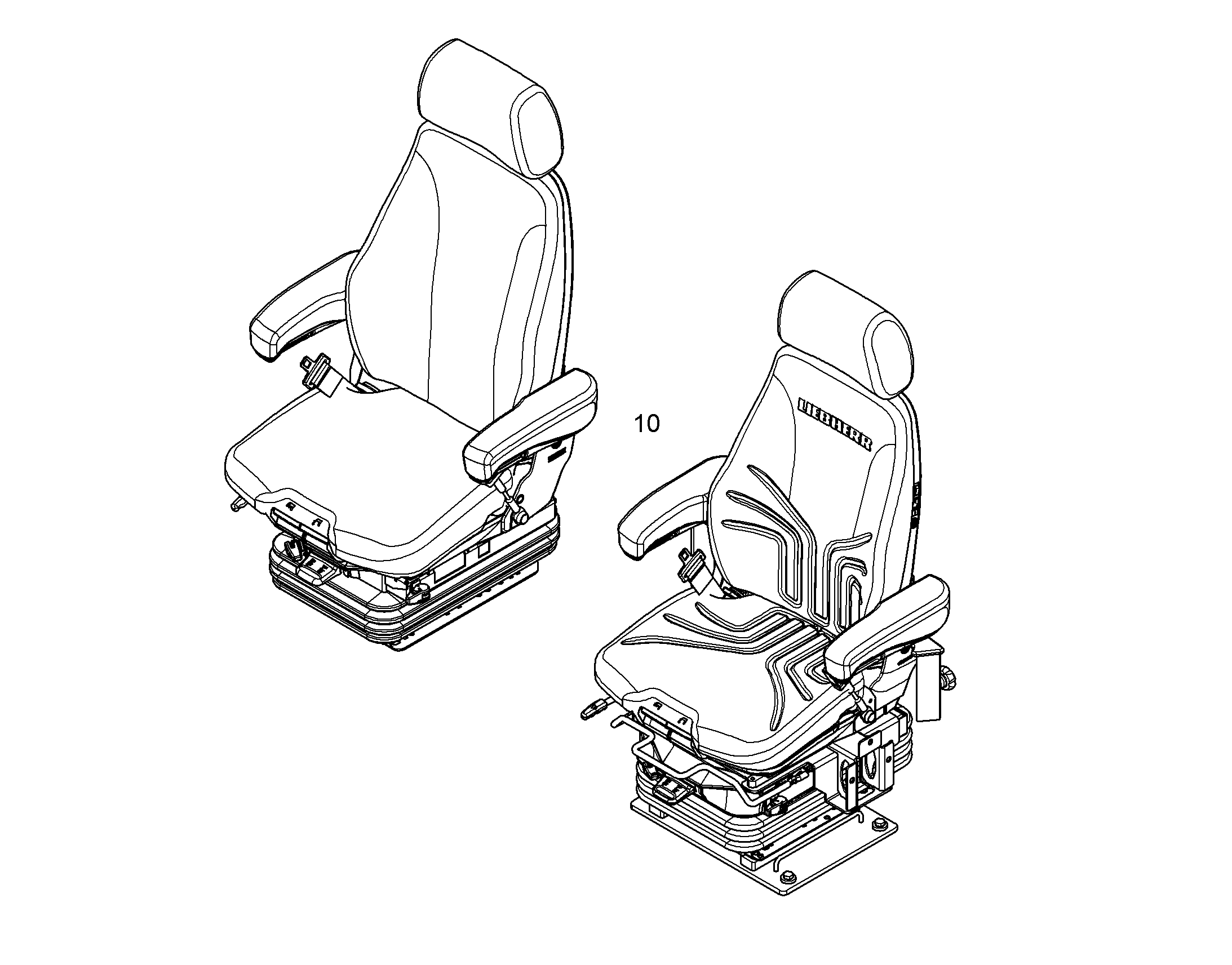 KIT LEATHERERETTE SEAT 12187967 LIEBHERR