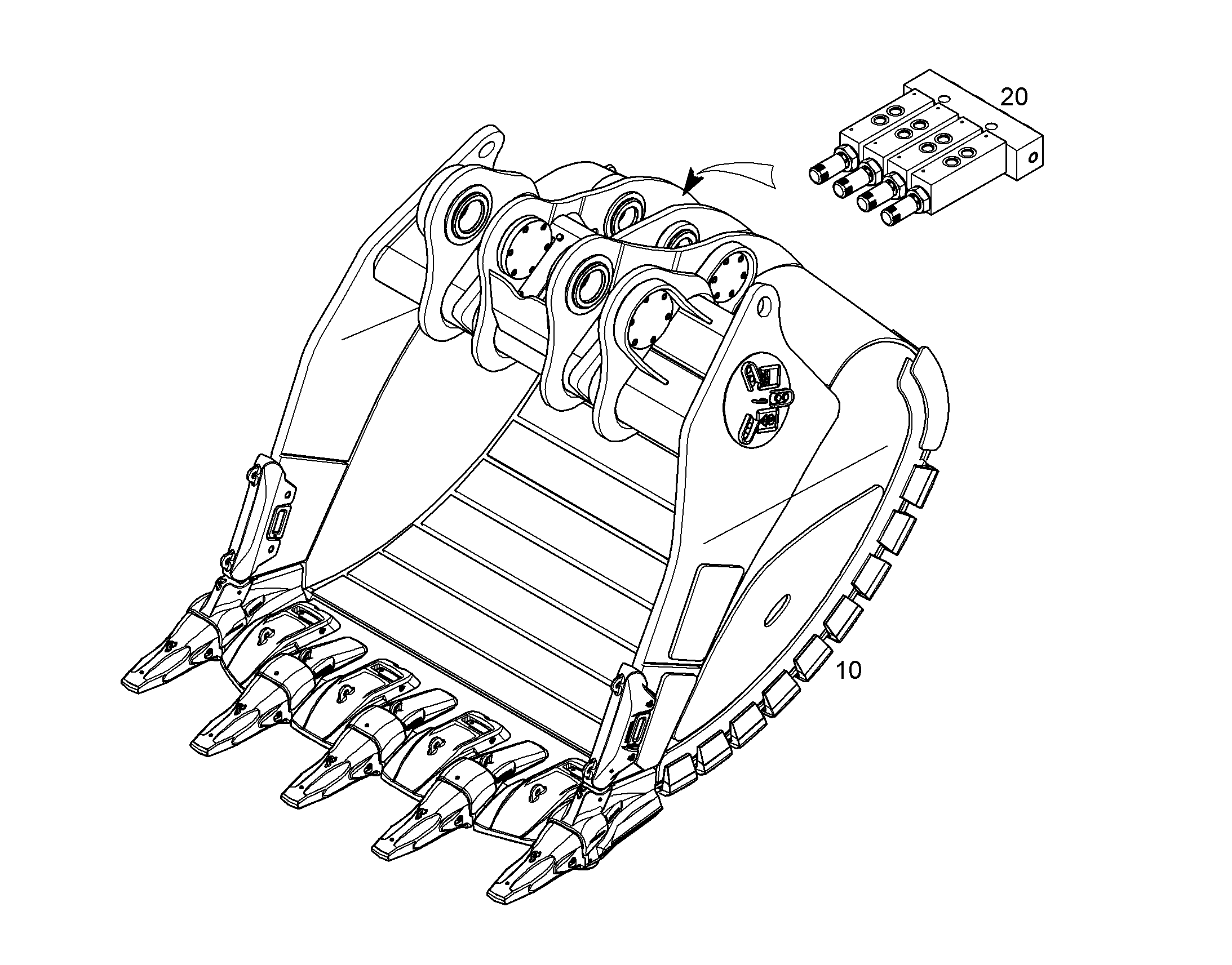 ЛОПАТА ОБРАТНАЯ HDV 12710827 LIEBHERR