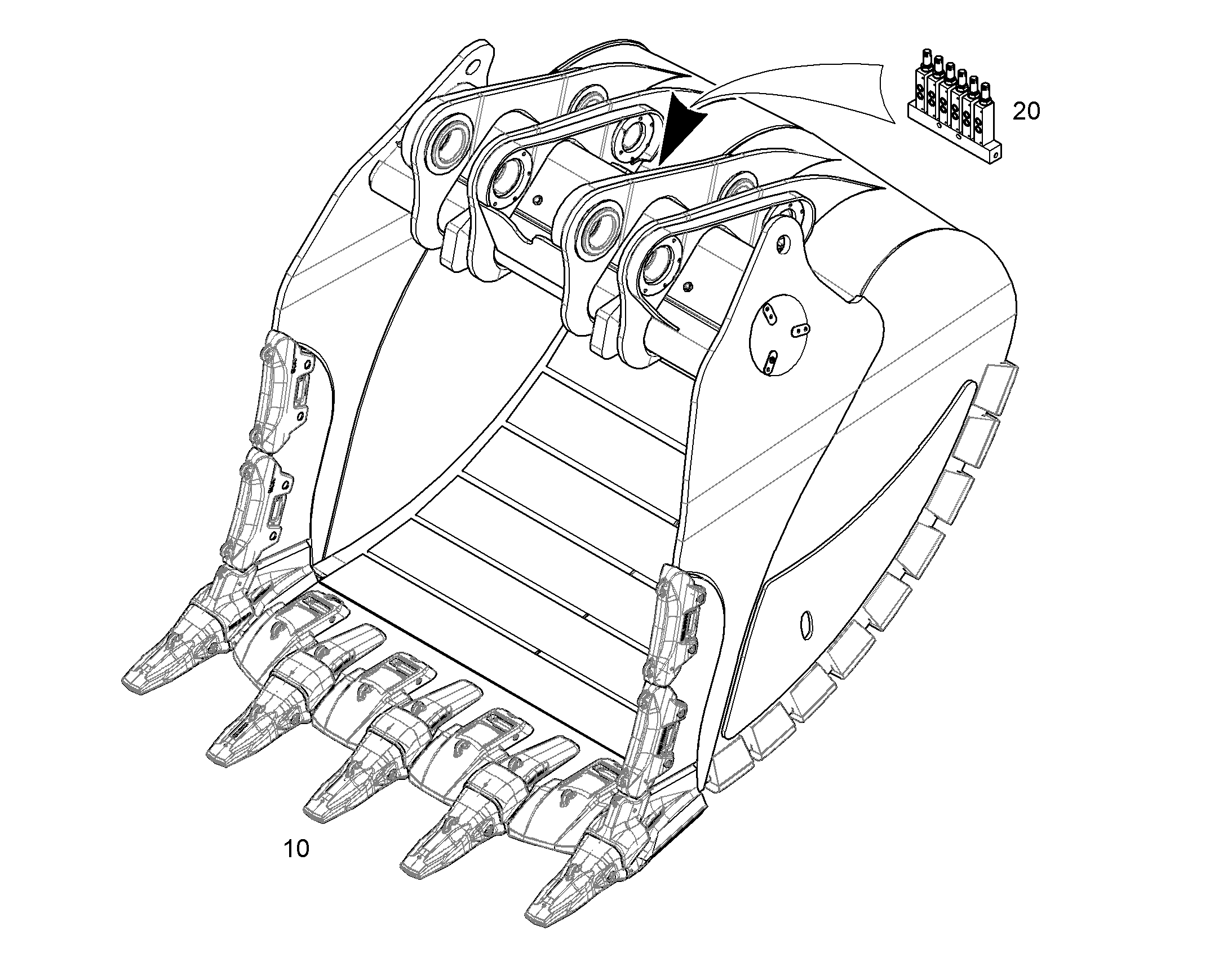 ЛОПАТА ОБРАТНАЯ HD 12199358 LIEBHERR