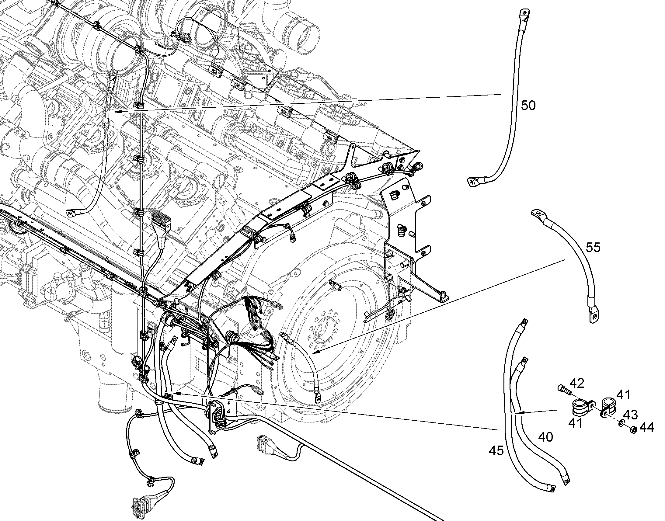 КАБЕЛЬ СОЕДИНЕНИЯ С КОРПУСОМ 13345848 LIEBHERR