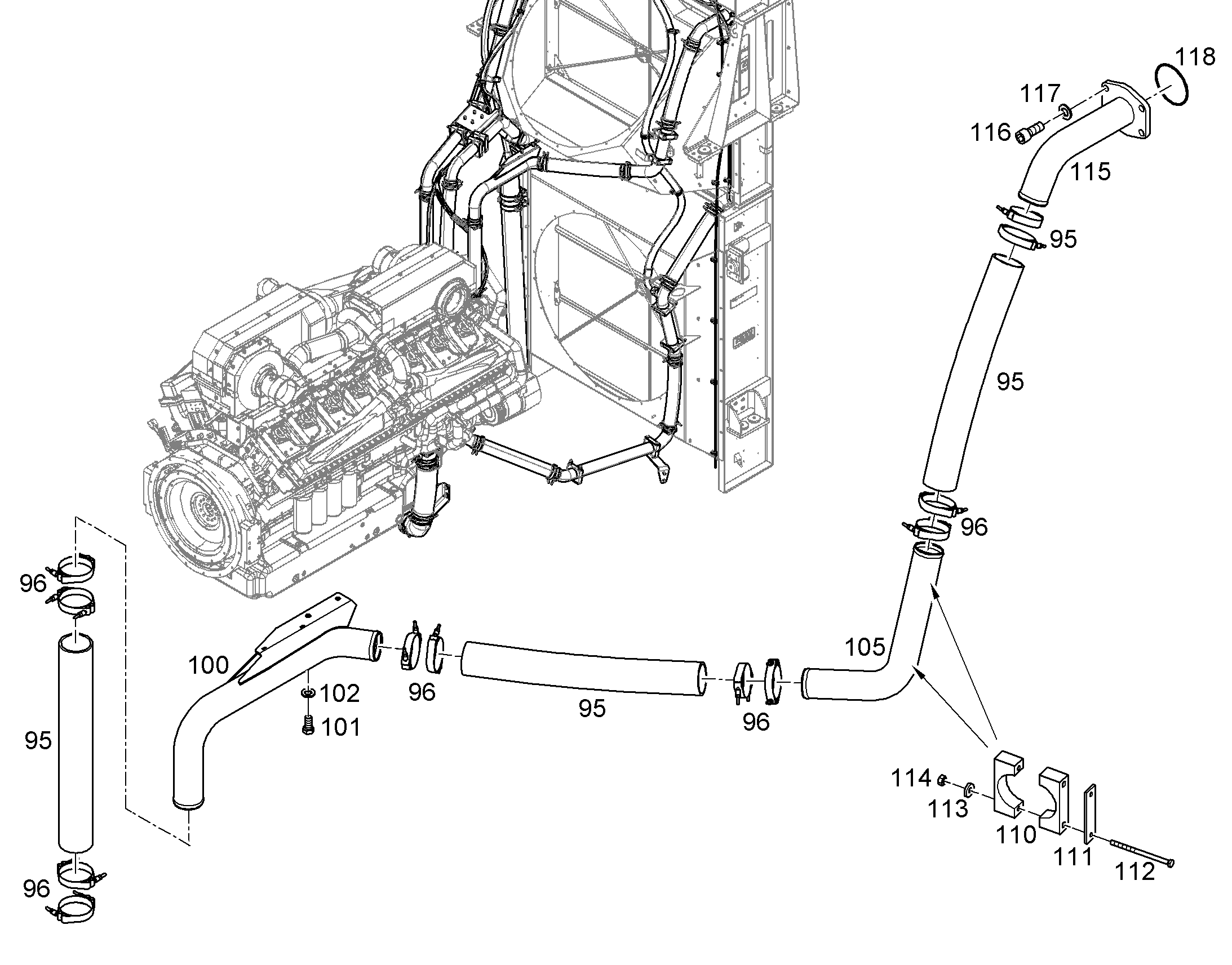 КОЛЕНО ТРУБНОЕ 12185969 LIEBHERR