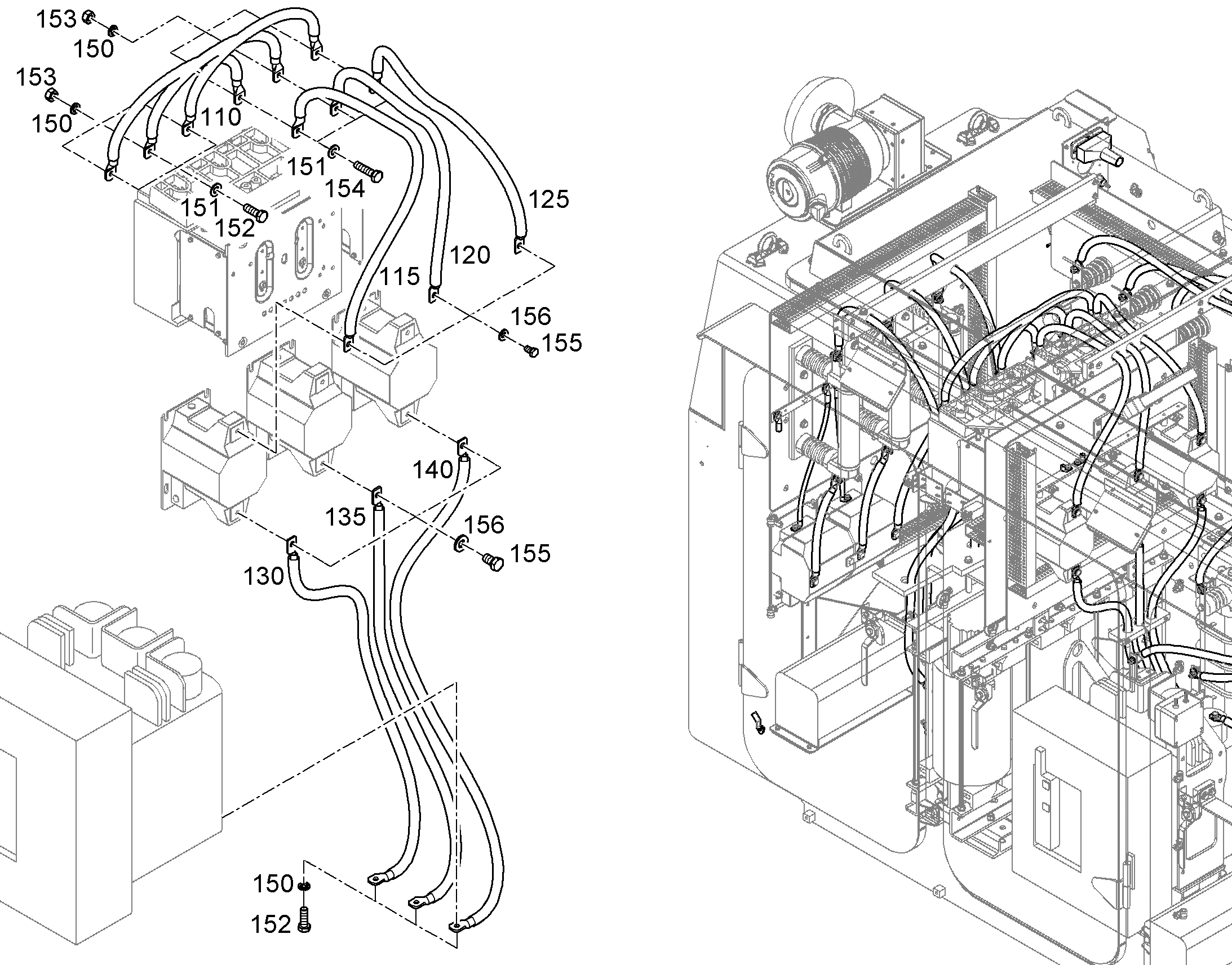 HIGH VOLTAGE WIRING HARNESS 12194907 LIEBHERR