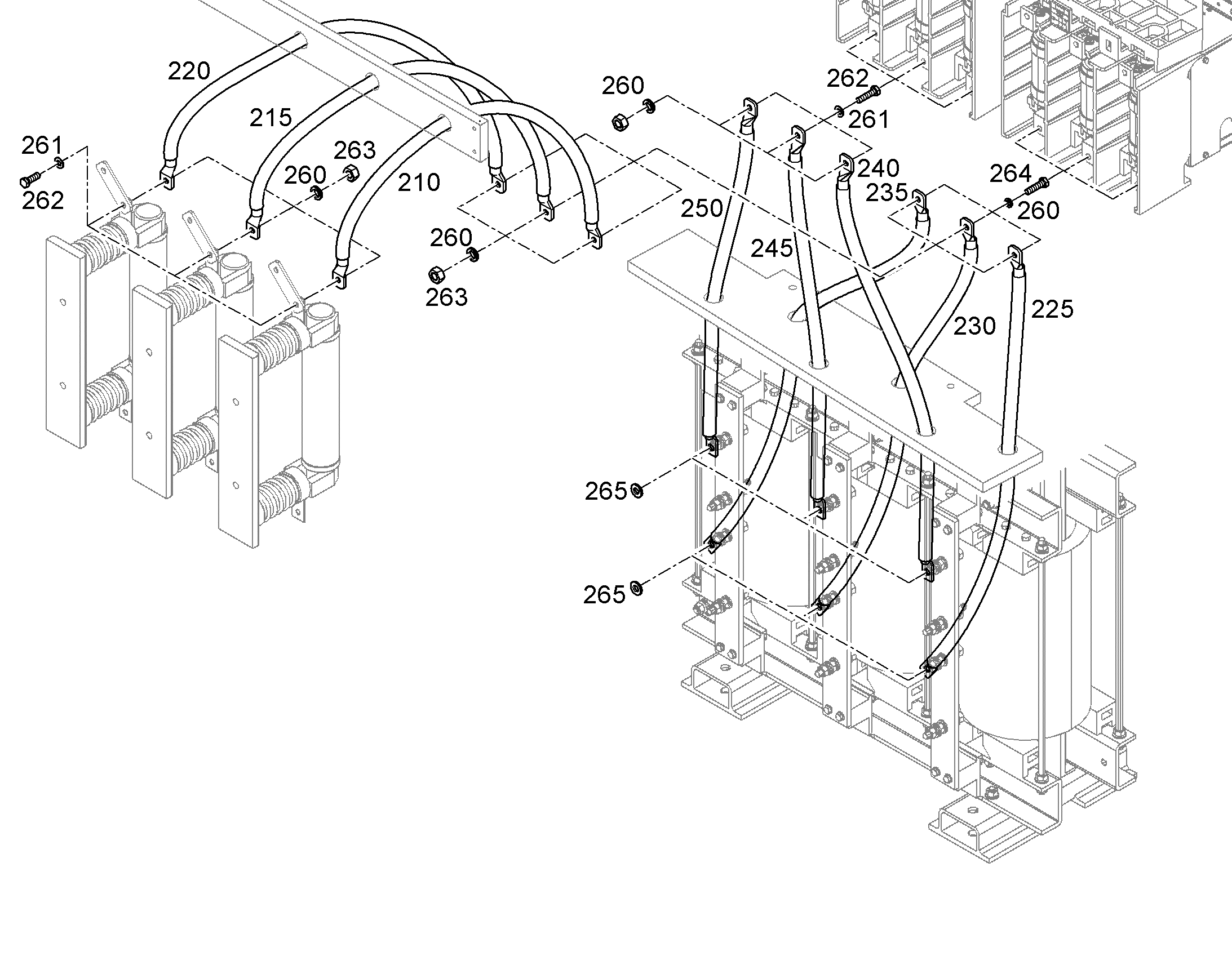 HIGH VOLTAGE WIRING HARNESS 12716038 LIEBHERR