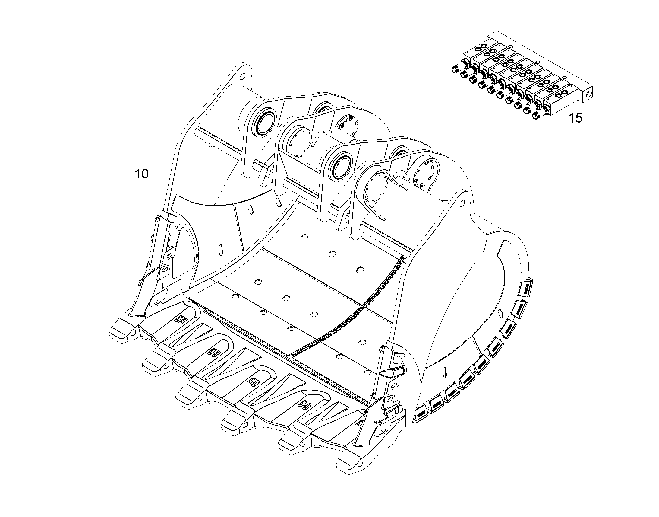 ЛОПАТА ОБРАТНАЯ HDV 12715244 LIEBHERR