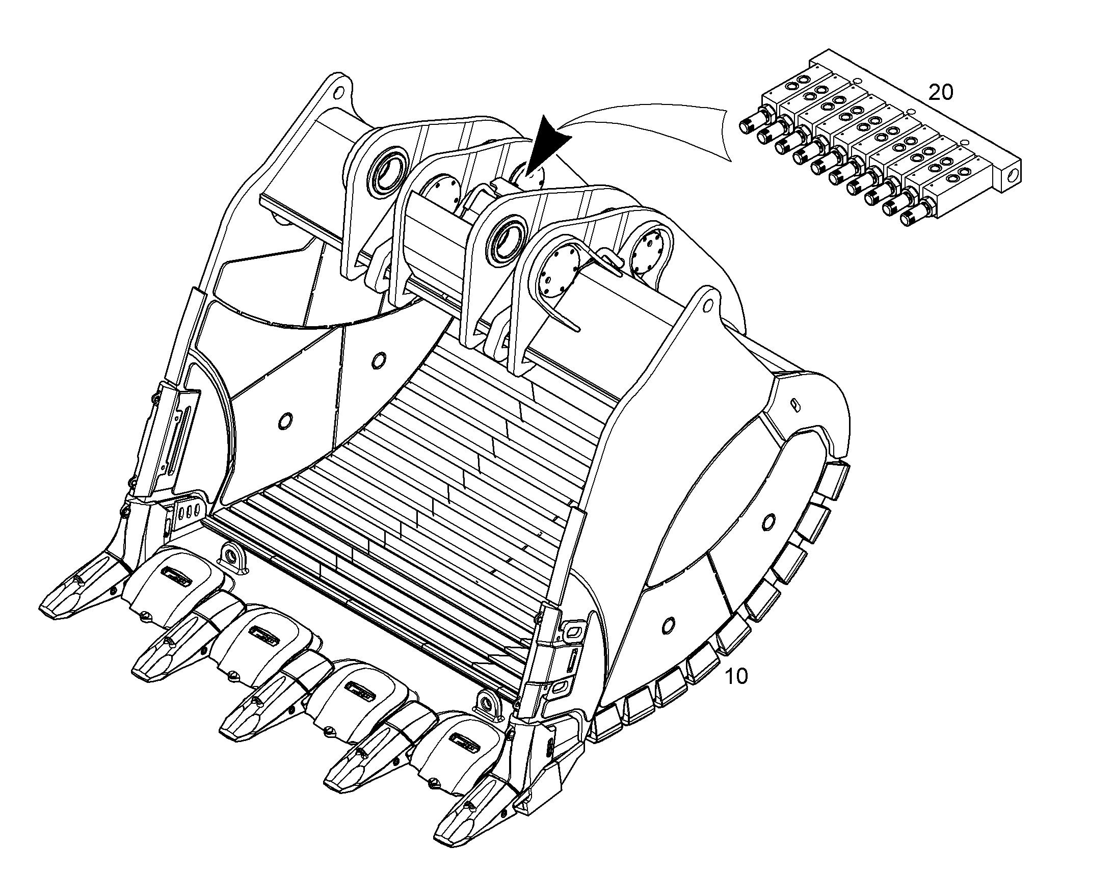 ЛОПАТА ОБРАТНАЯ HDV 12715525 LIEBHERR