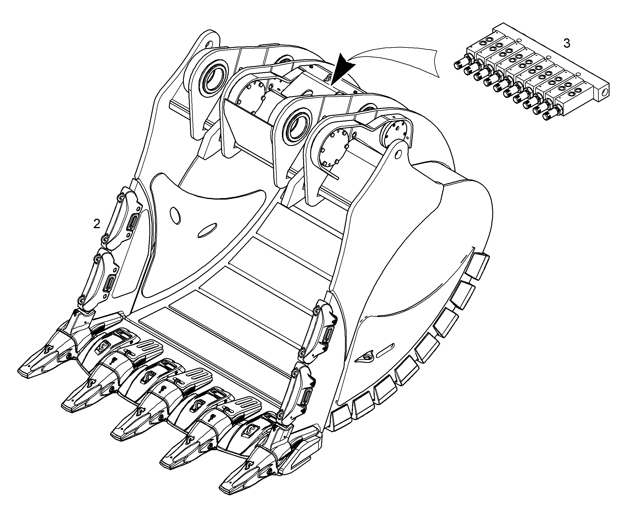 ЛОПАТА ОБРАТНАЯ HDV 12717001 LIEBHERR