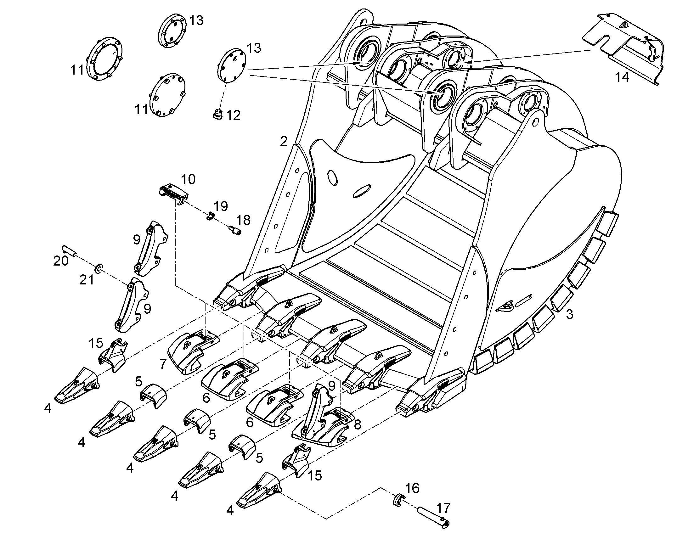 ЛОПАТА ОБРАТНАЯ 12717002 LIEBHERR