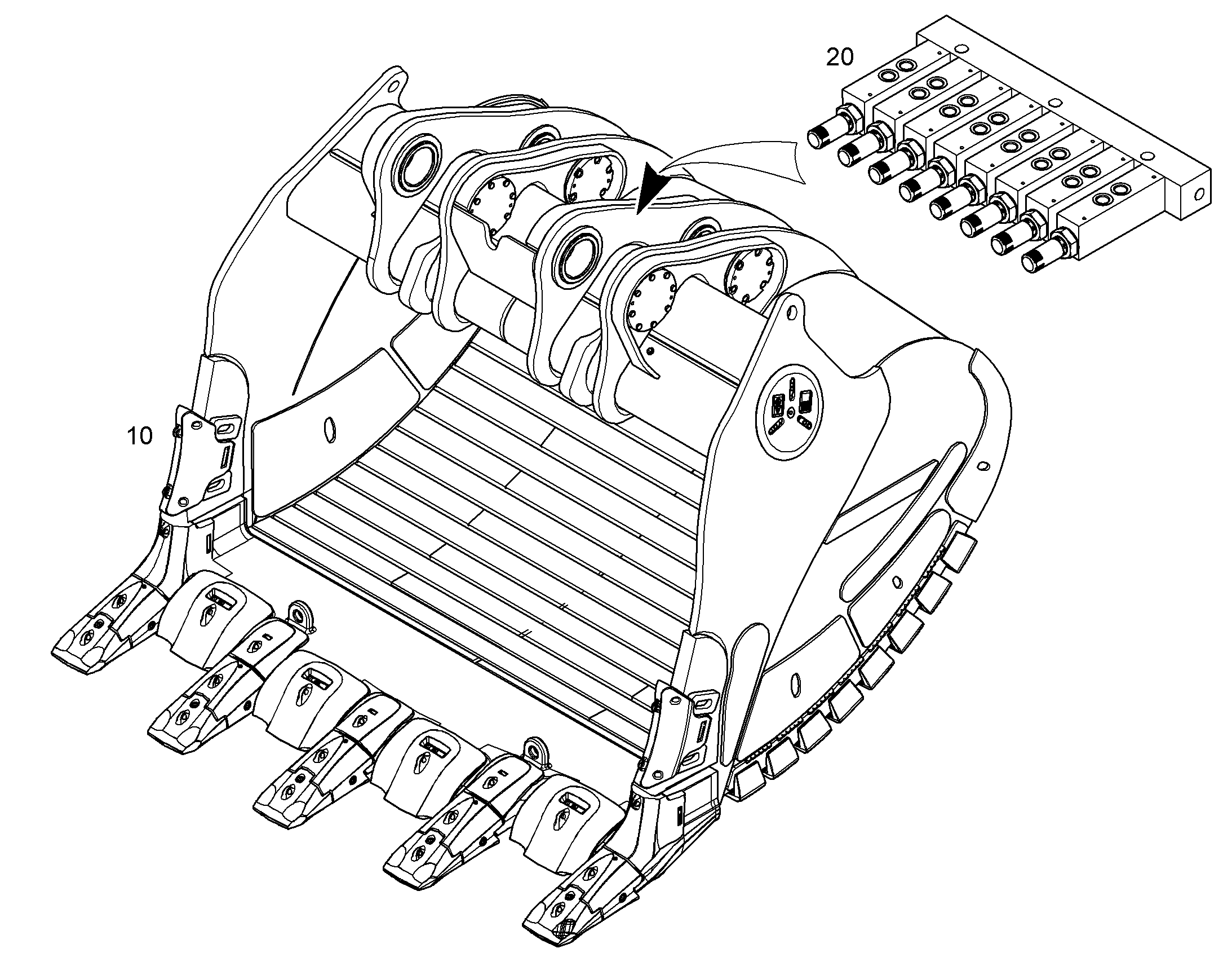ЛОПАТА ОБРАТНАЯ HDV 12196727 LIEBHERR