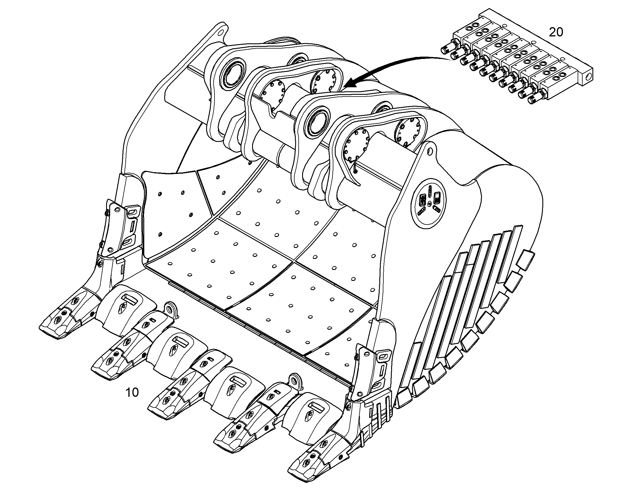 ЛОПАТА ОБРАТНАЯ HDV 12711280 LIEBHERR