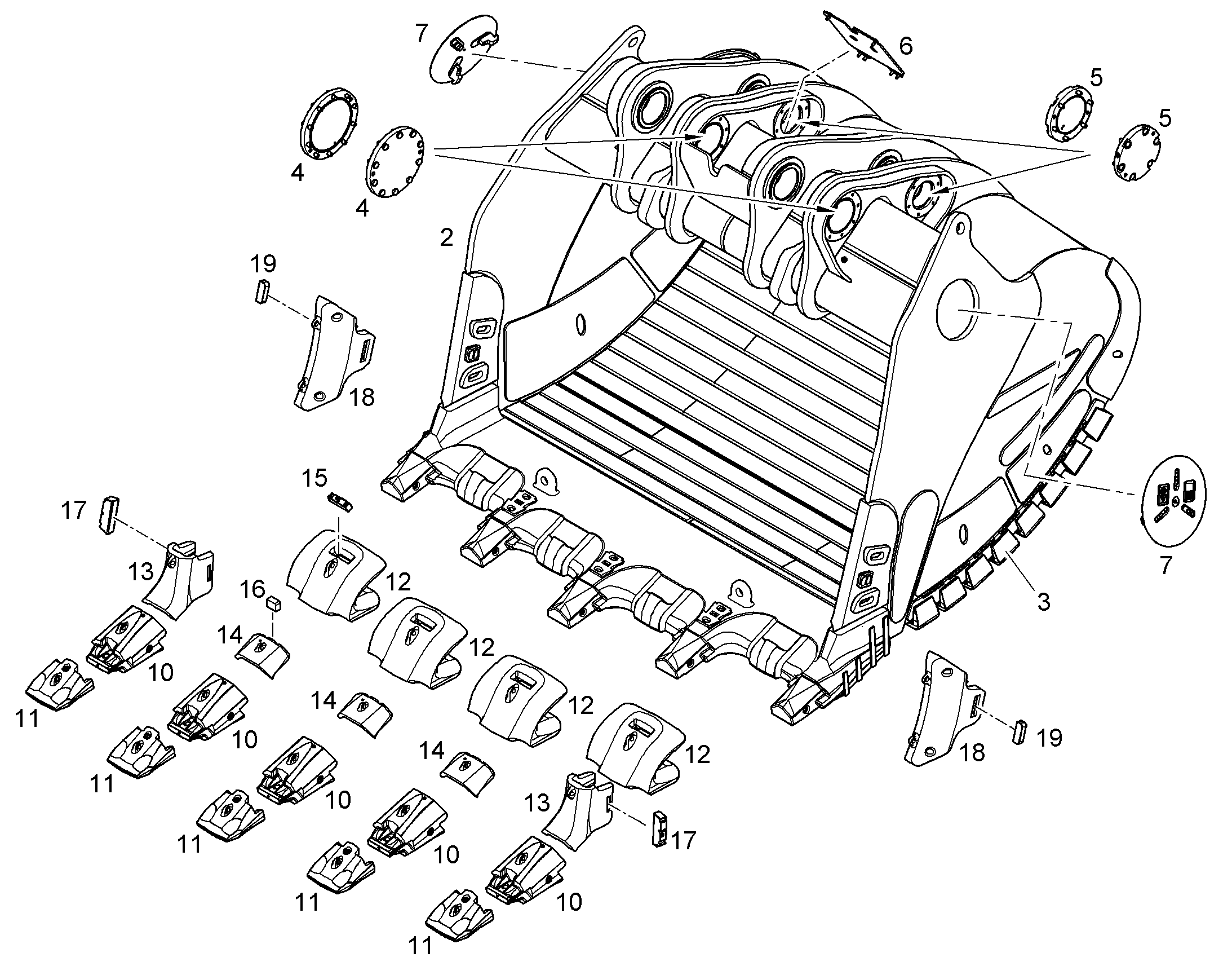 ЛОПАТА ОБРАТНАЯ 12711326 LIEBHERR