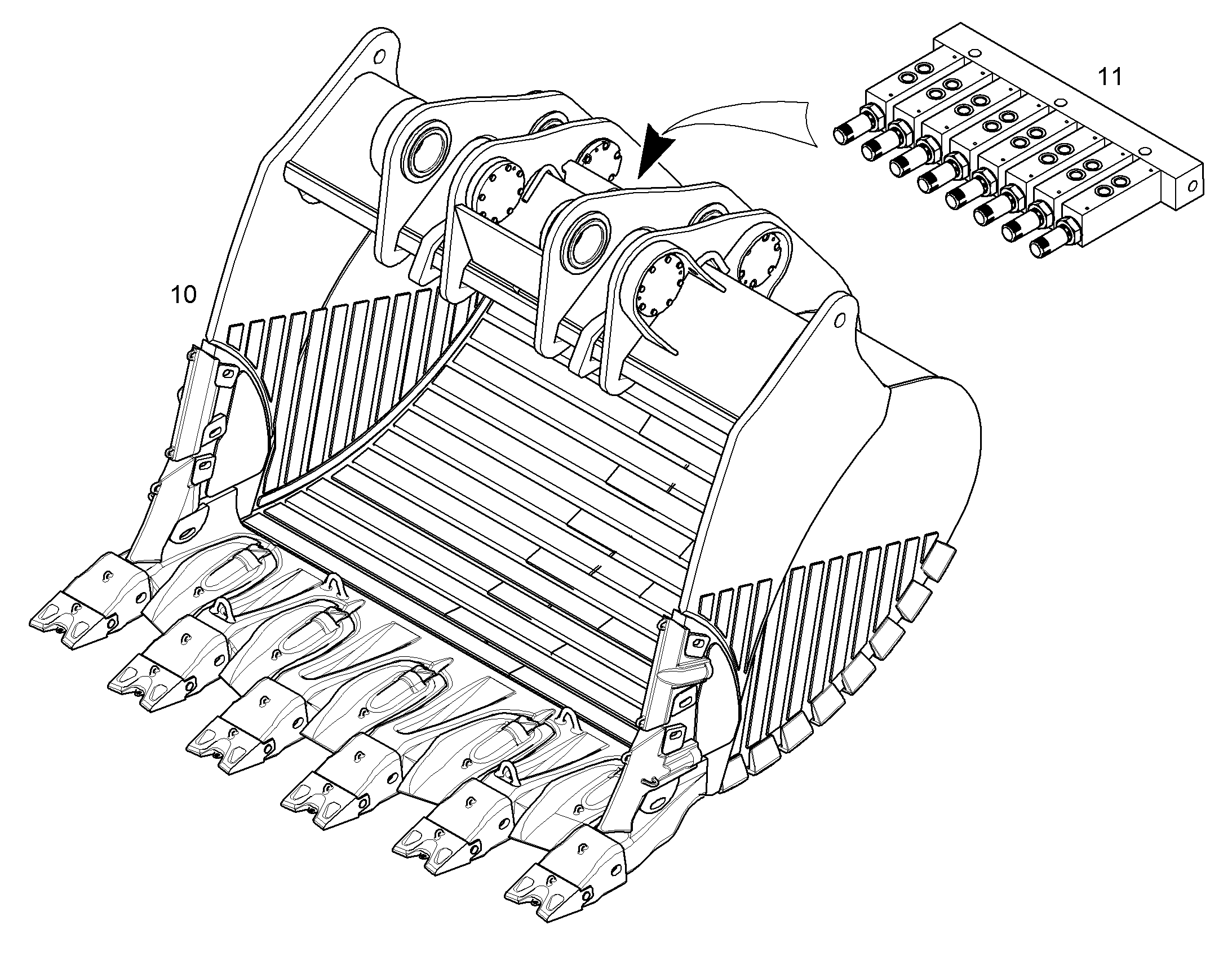 ЛОПАТА ОБРАТНАЯ HDV 12711354 LIEBHERR