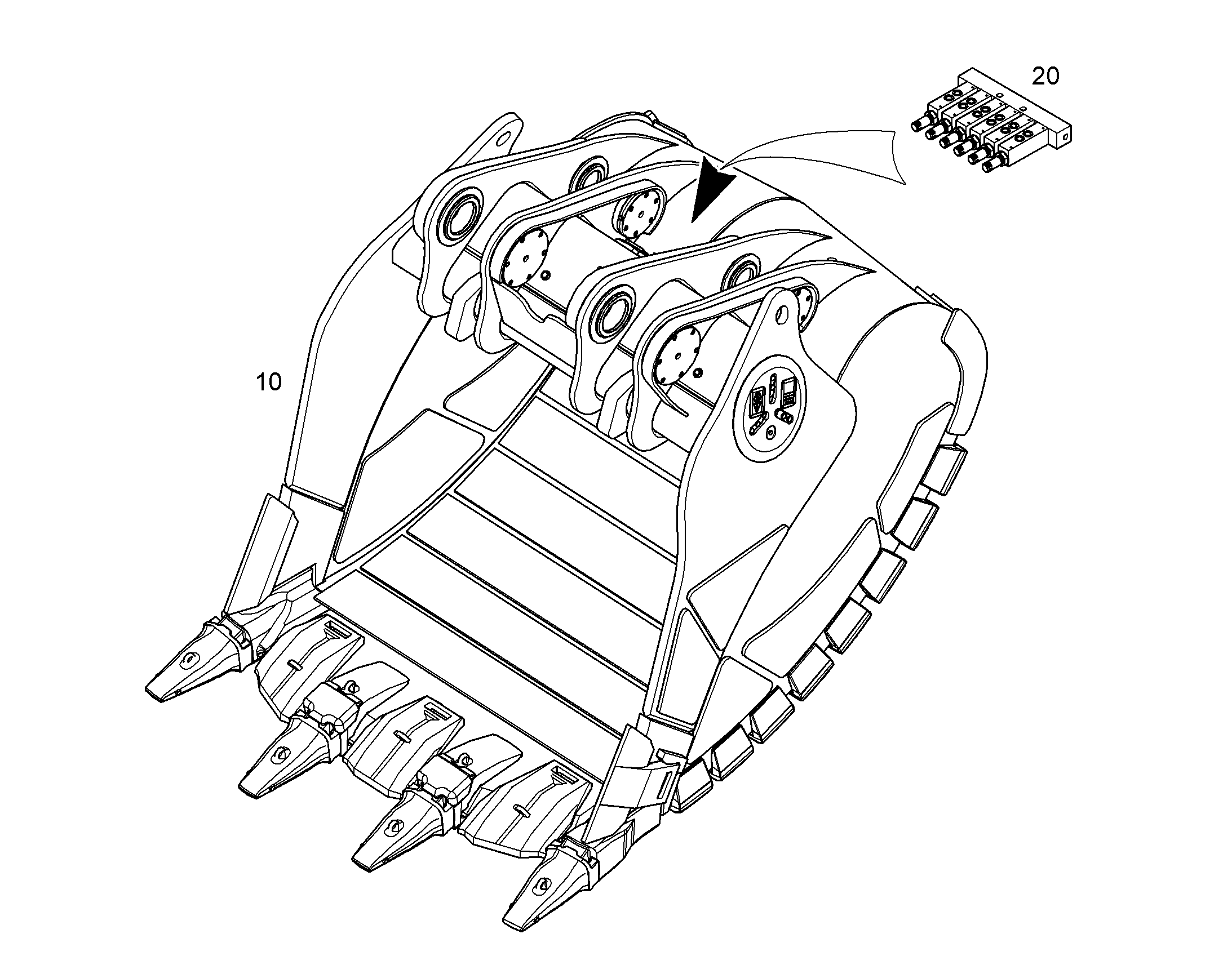ЛОПАТА ОБРАТНАЯ HDV 12199708 LIEBHERR