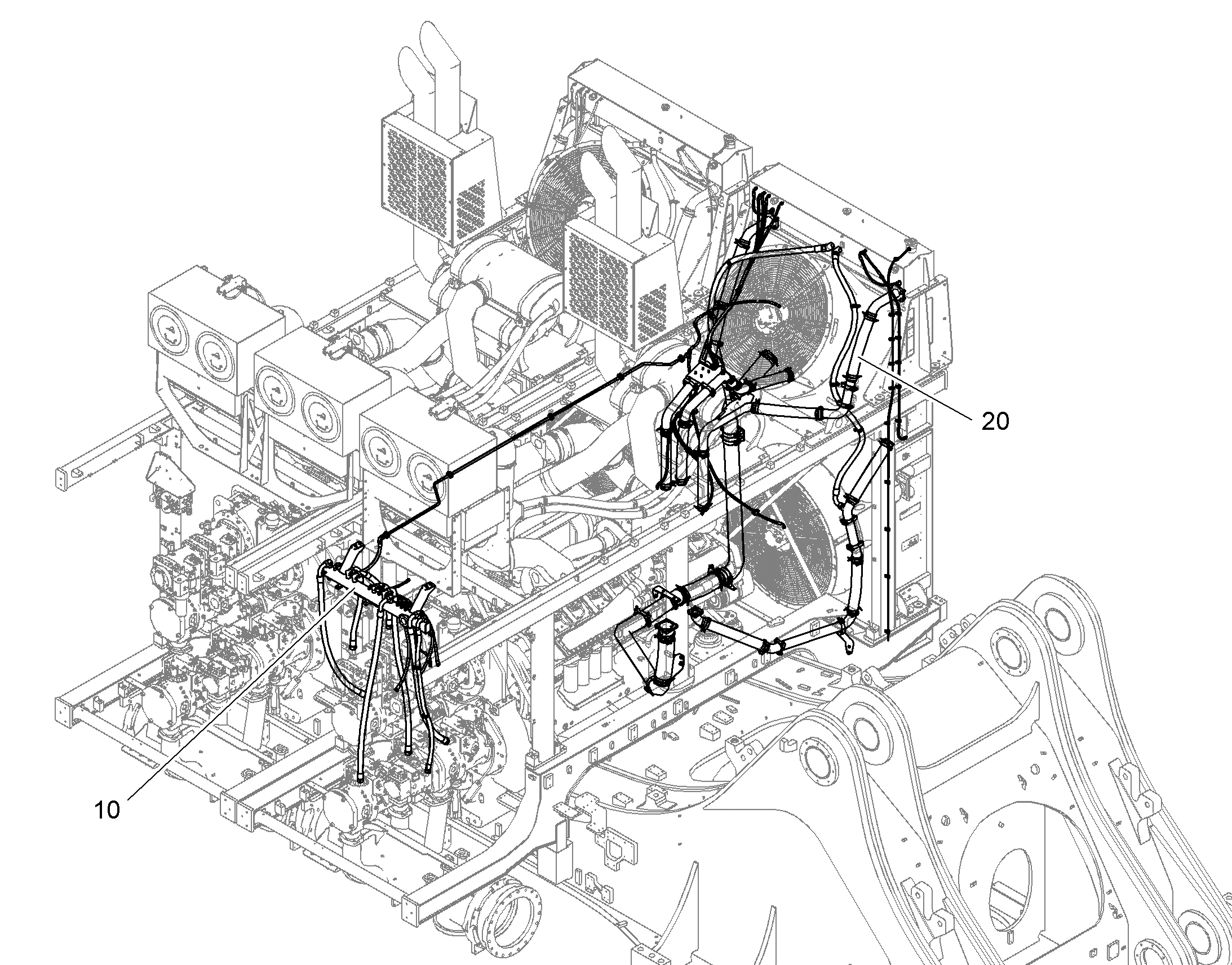ГИДРАВЛИЧЕСКИЕ ШЛАНГИ, НАБОР CIRCUIT A EAU 12712376 LIEBHERR