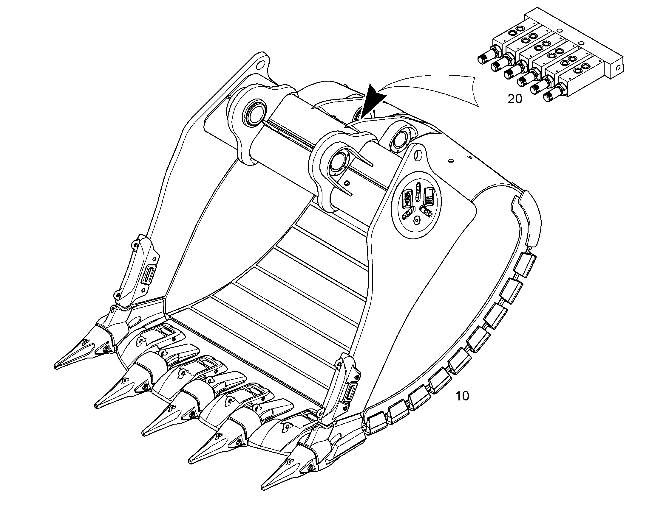 ЛОПАТА ОБРАТНАЯ HDV 12713575 LIEBHERR