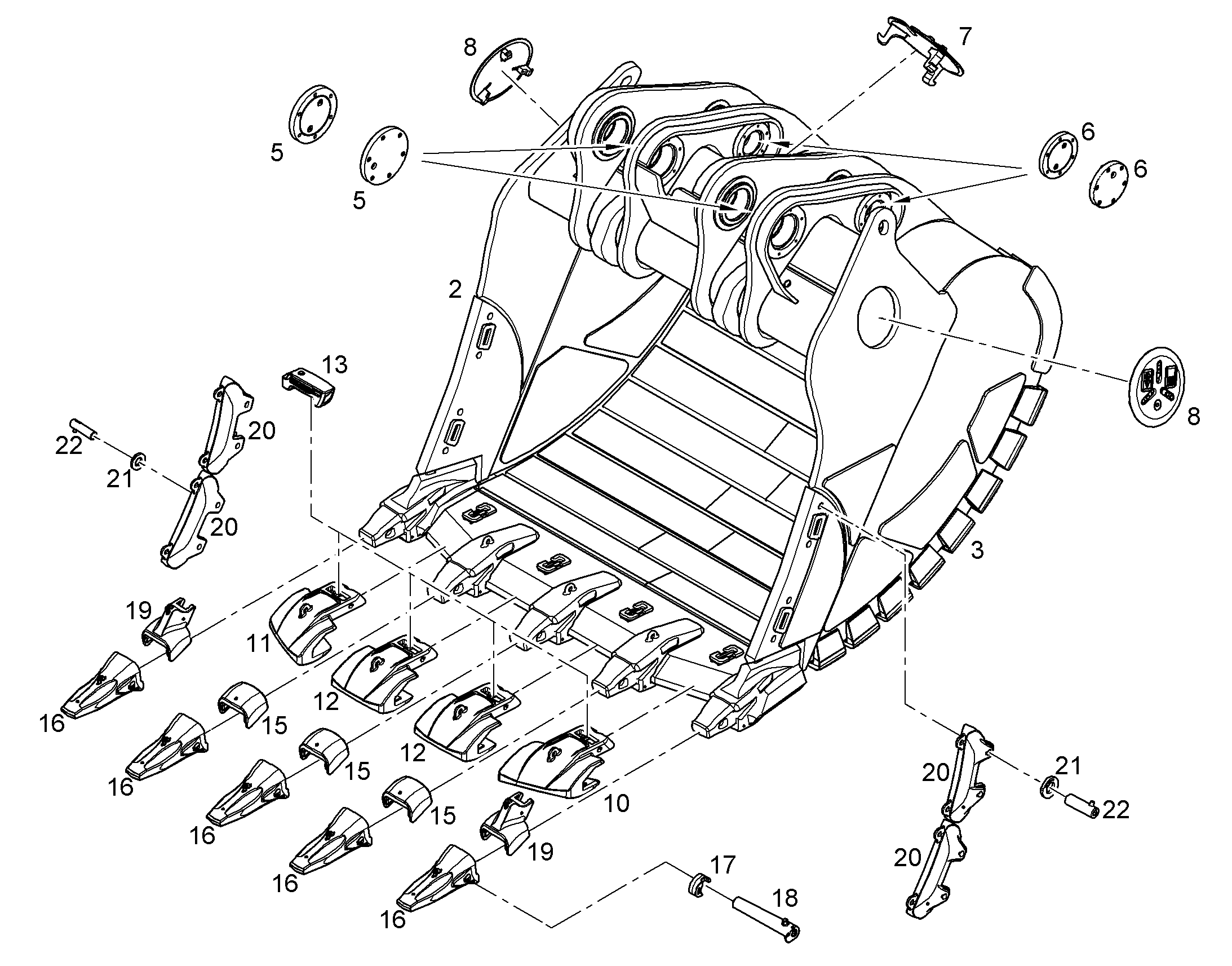 ЛОПАТА ОБРАТНАЯ 12714804 LIEBHERR