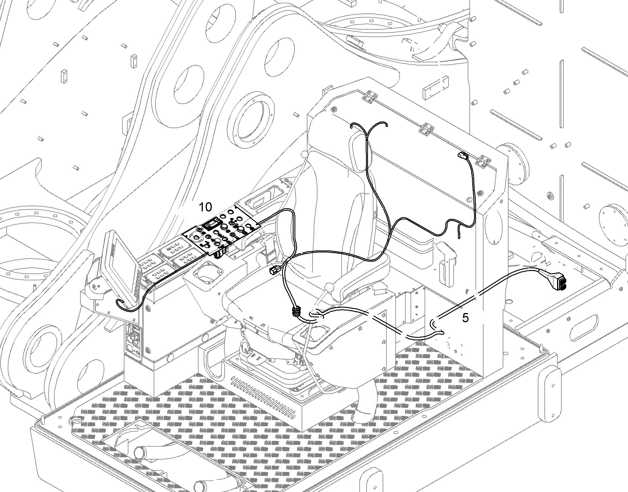 ЭЛЕКТРОПРОВОДКА КАБИНЫ 12710850 LIEBHERR
