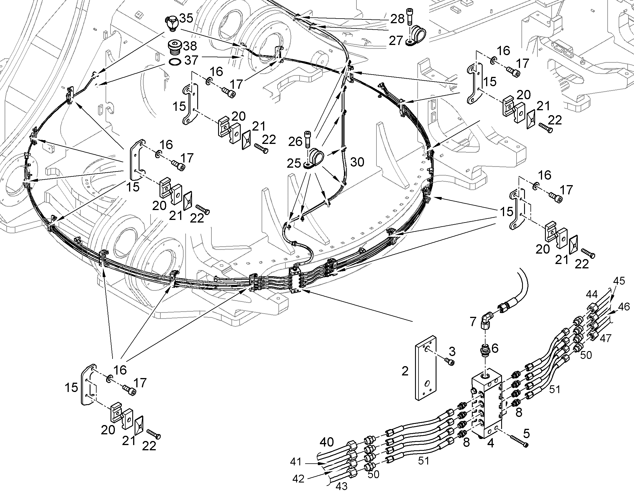 СМАЗОЧНАЯ ЛИНИЯ, КОМПЛЕКТ 12716508 LIEBHERR