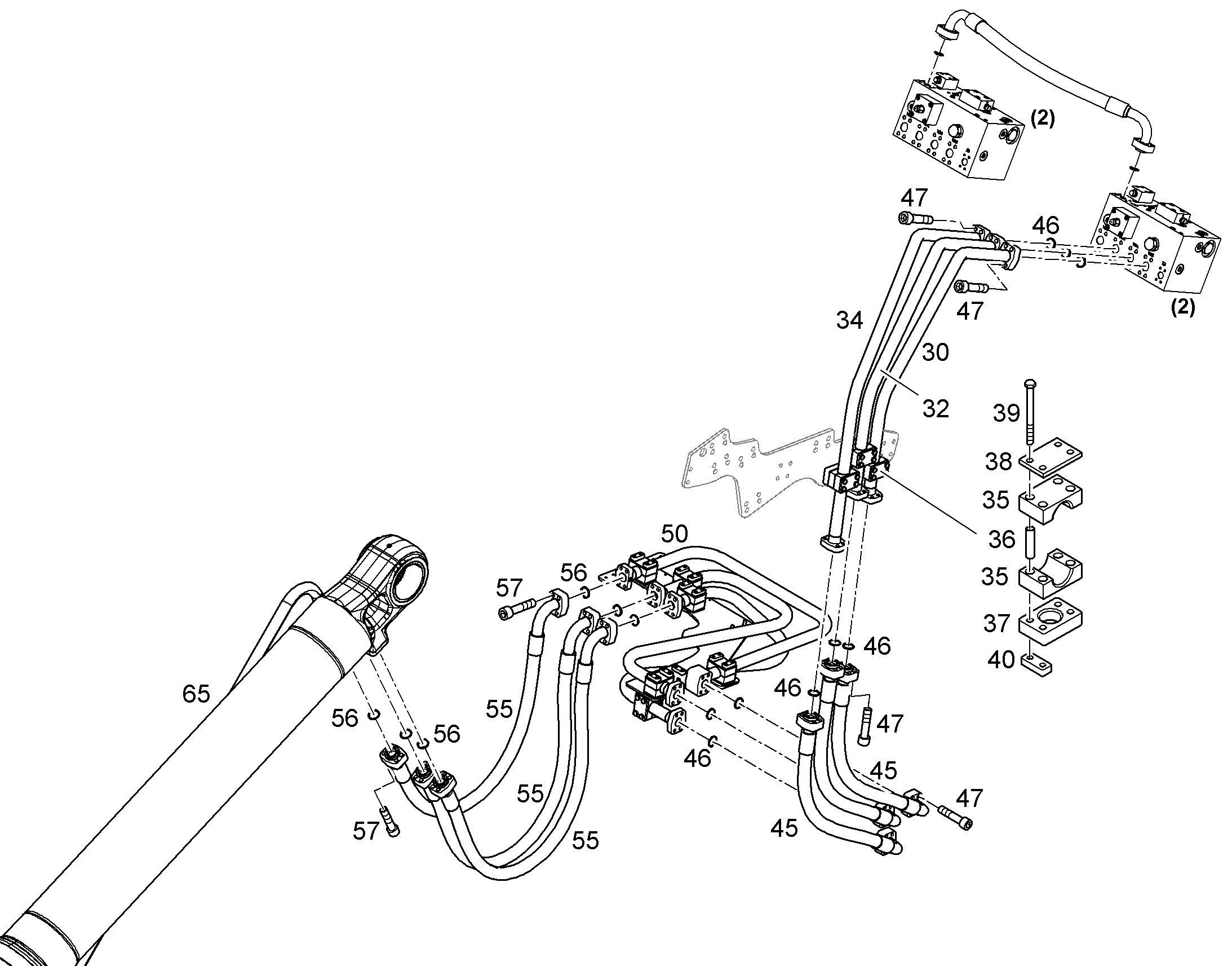 ЛИНИЯ НАПОРНАЯ LINKS 12712460 LIEBHERR