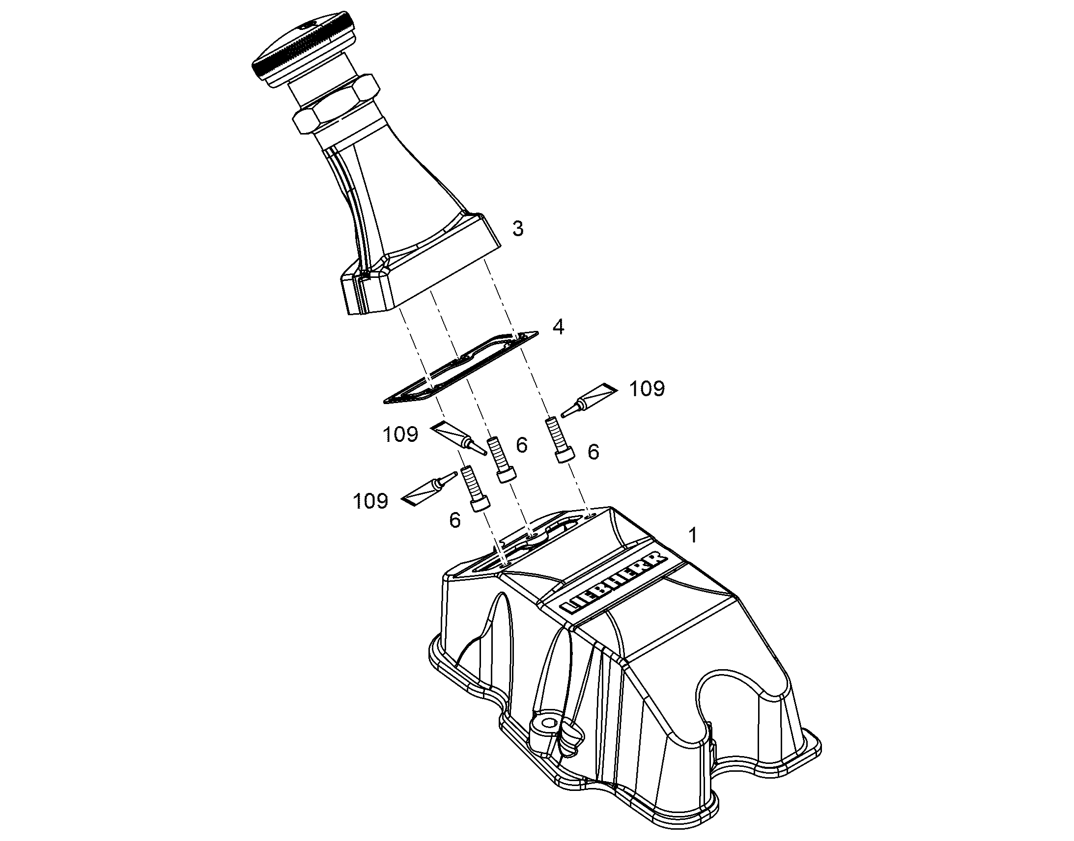 СИСТЕМА ДЛЯ ЗАЛИВКИ МАСЛА 10122632 LIEBHERR