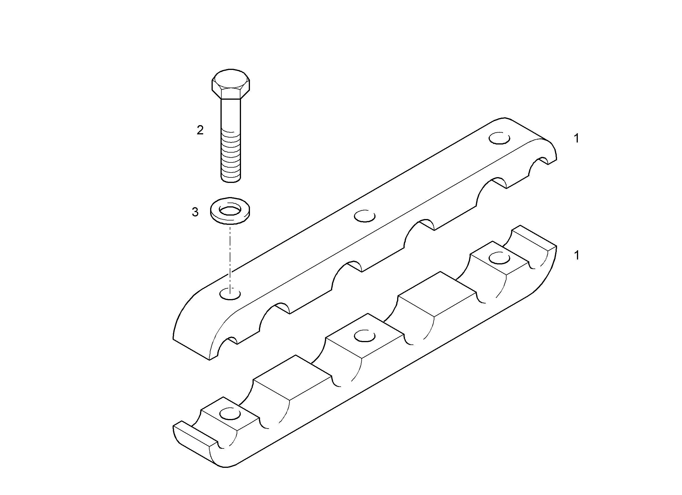 СКОБА ДЛЯ КРЕПЛЕНИЯ ТРУБЫ 16 4X25-16 9168163 LIEBHERR