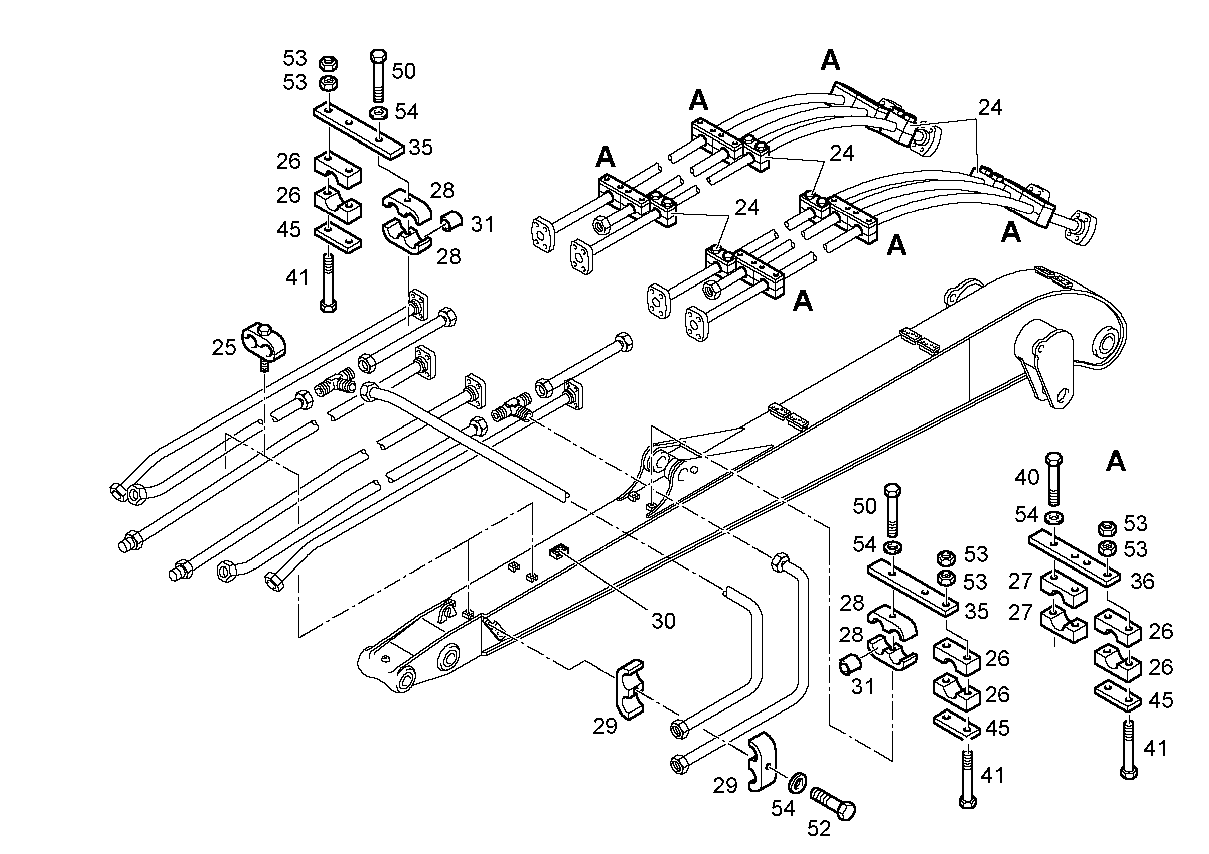 СКОБА ДЛЯ КРЕПЛЕНИЯ ТРУБЫ 25 16 9168162 LIEBHERR