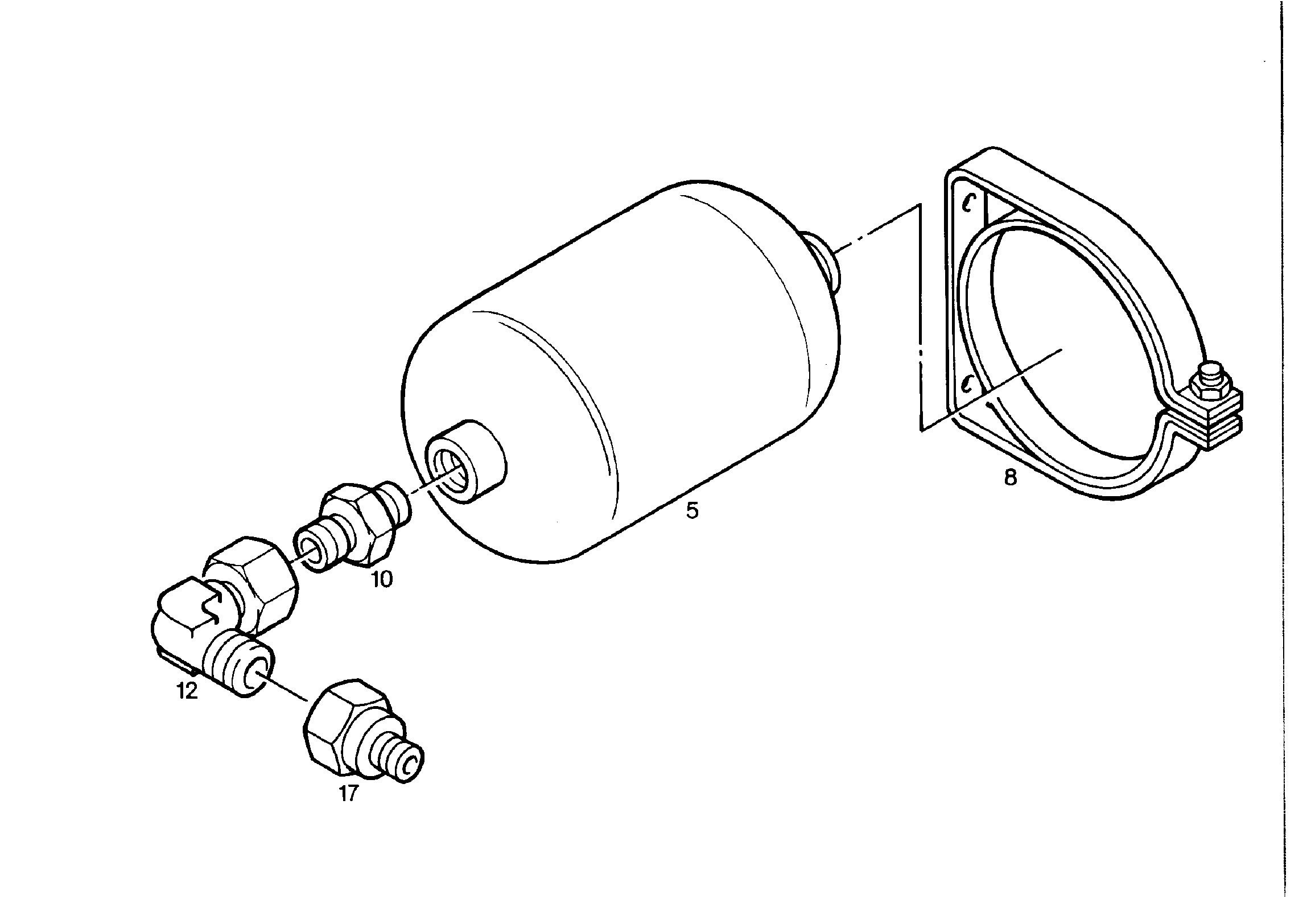 АККУМУЛЯТОР МЕМБРАННЫЙ 0,7l/180bar/50bar -10/80°C FOR 5008737 LIEBHERR