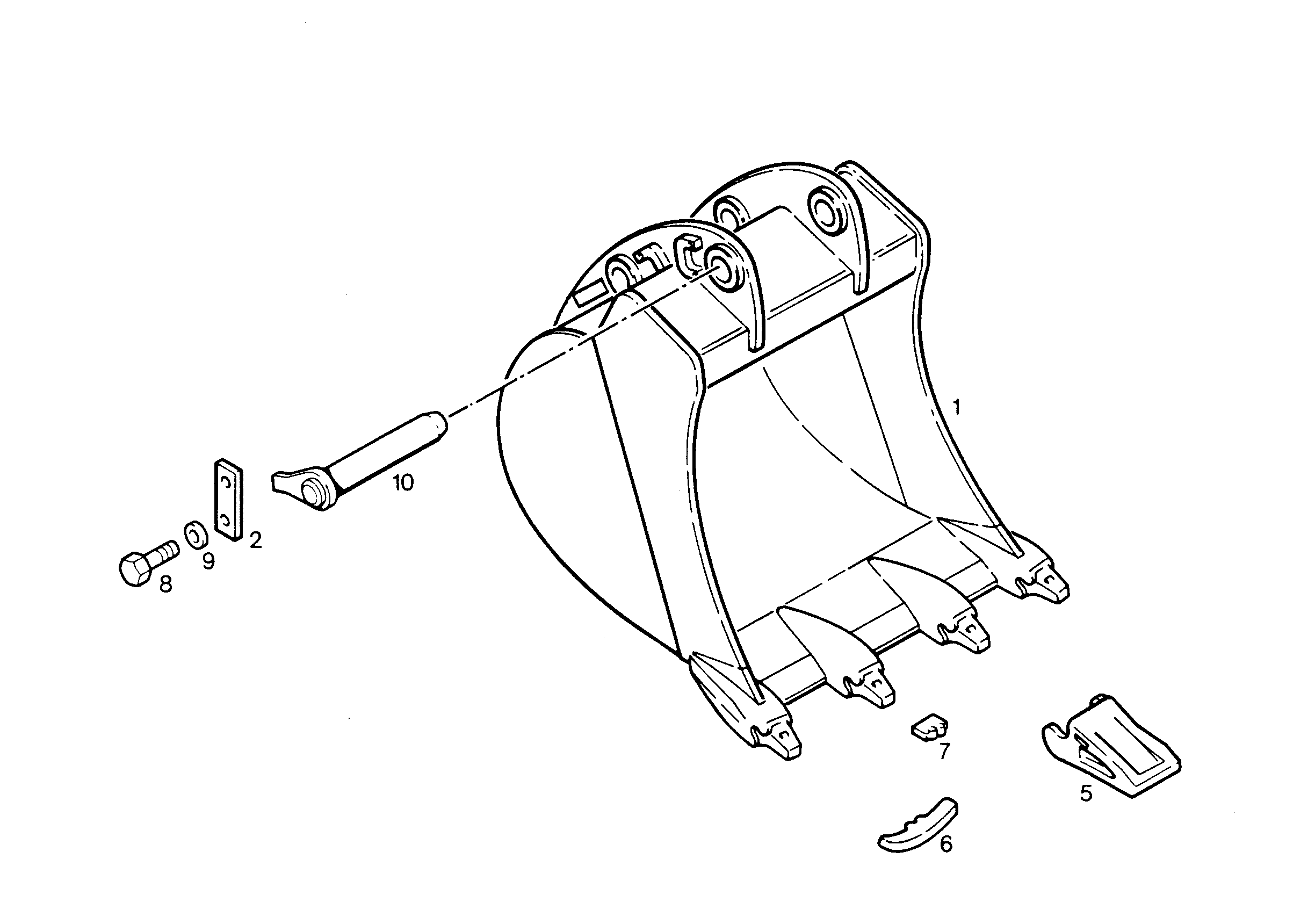 ЛОПАТА ОБРАТНАЯ 1050mm 0,7m³ 9237355 LIEBHERR