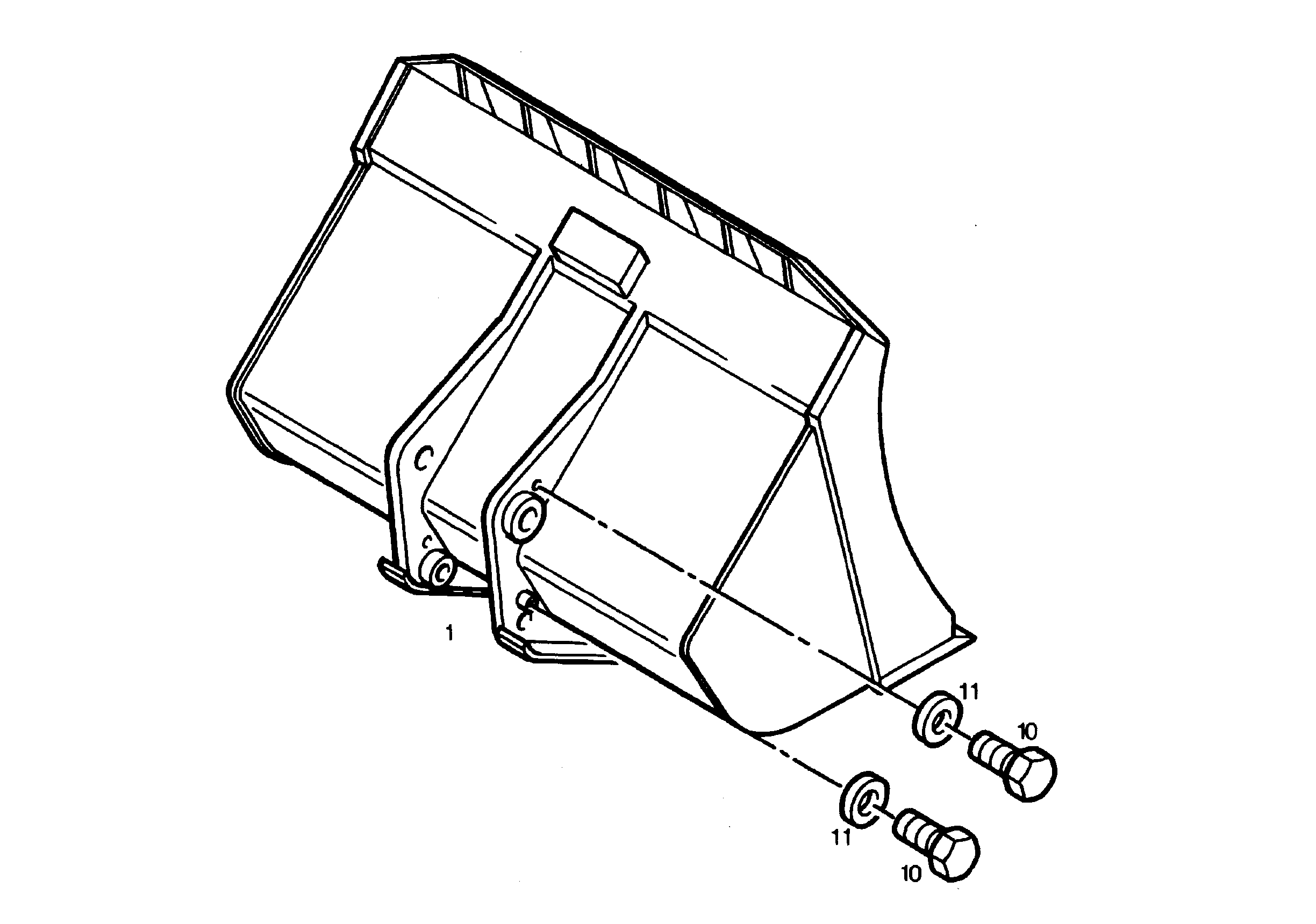 КОВШ ГРУЗОВОЙ MDS 1050mm 0,60m³ 9230420 LIEBHERR