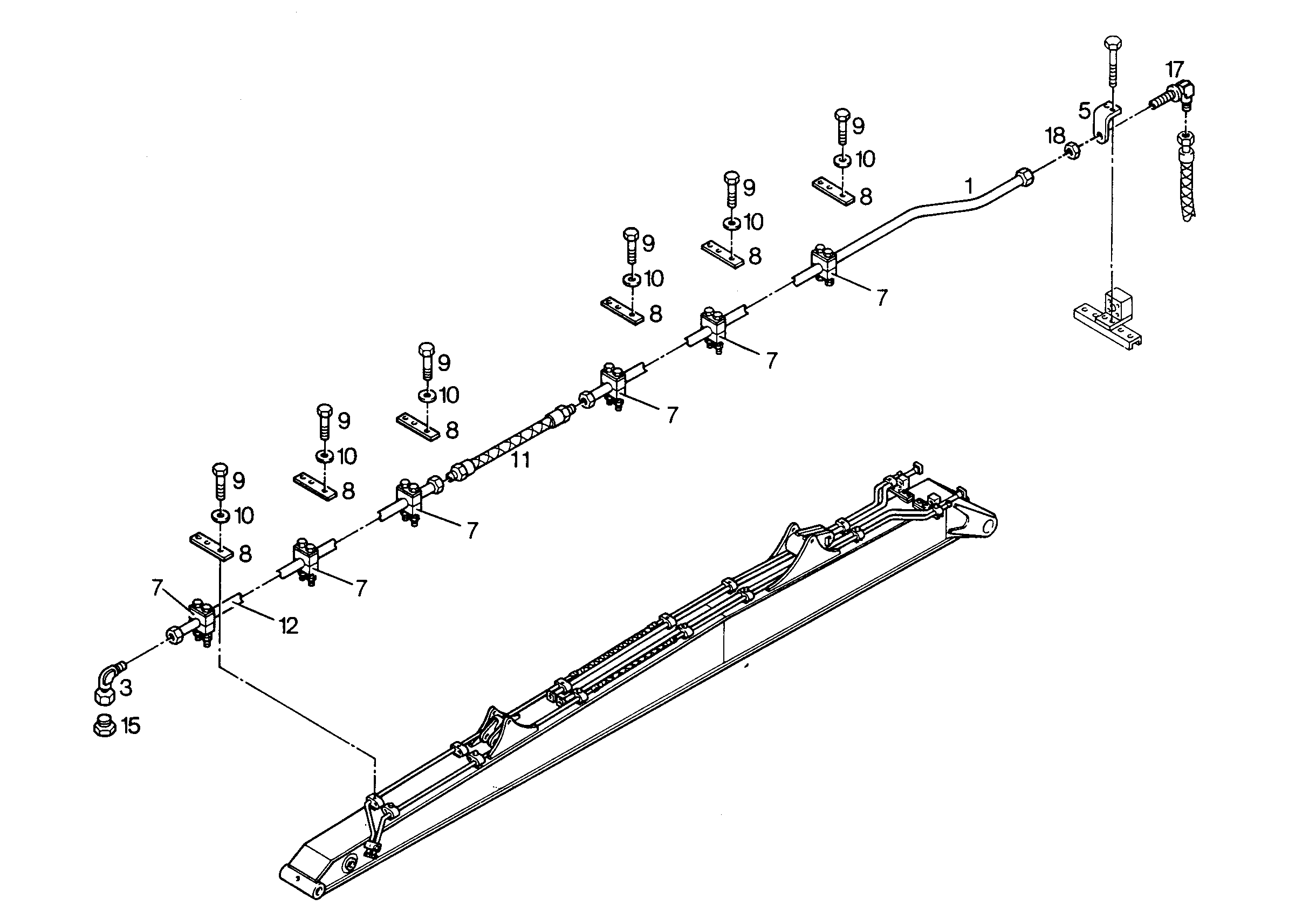 СКОБА ДЛЯ КРЕПЛЕНИЯ ТРУБЫ 28 9208728 LIEBHERR
