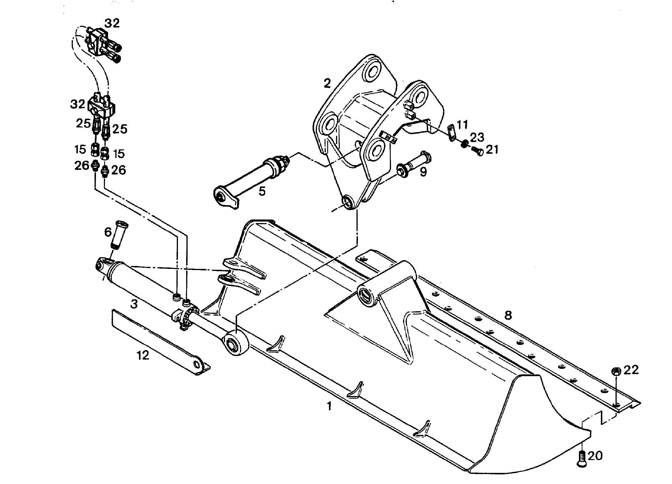 КОВШ КАНАВООЧИСТИТЕЛЯ 2000mm 0,7m³ 9167450 LIEBHERR