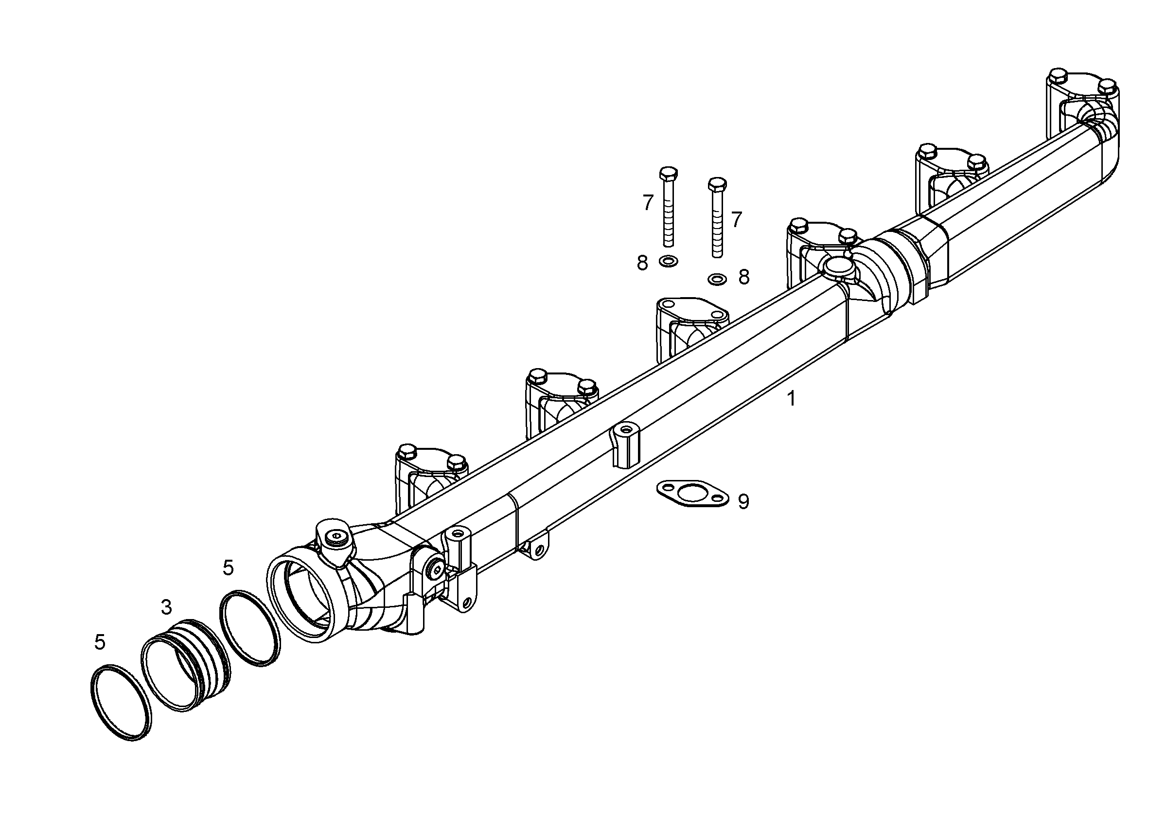 КОЛЛЕКТОР ВОДЯНОЙ МОНТИРОВАН 9078444 LIEBHERR