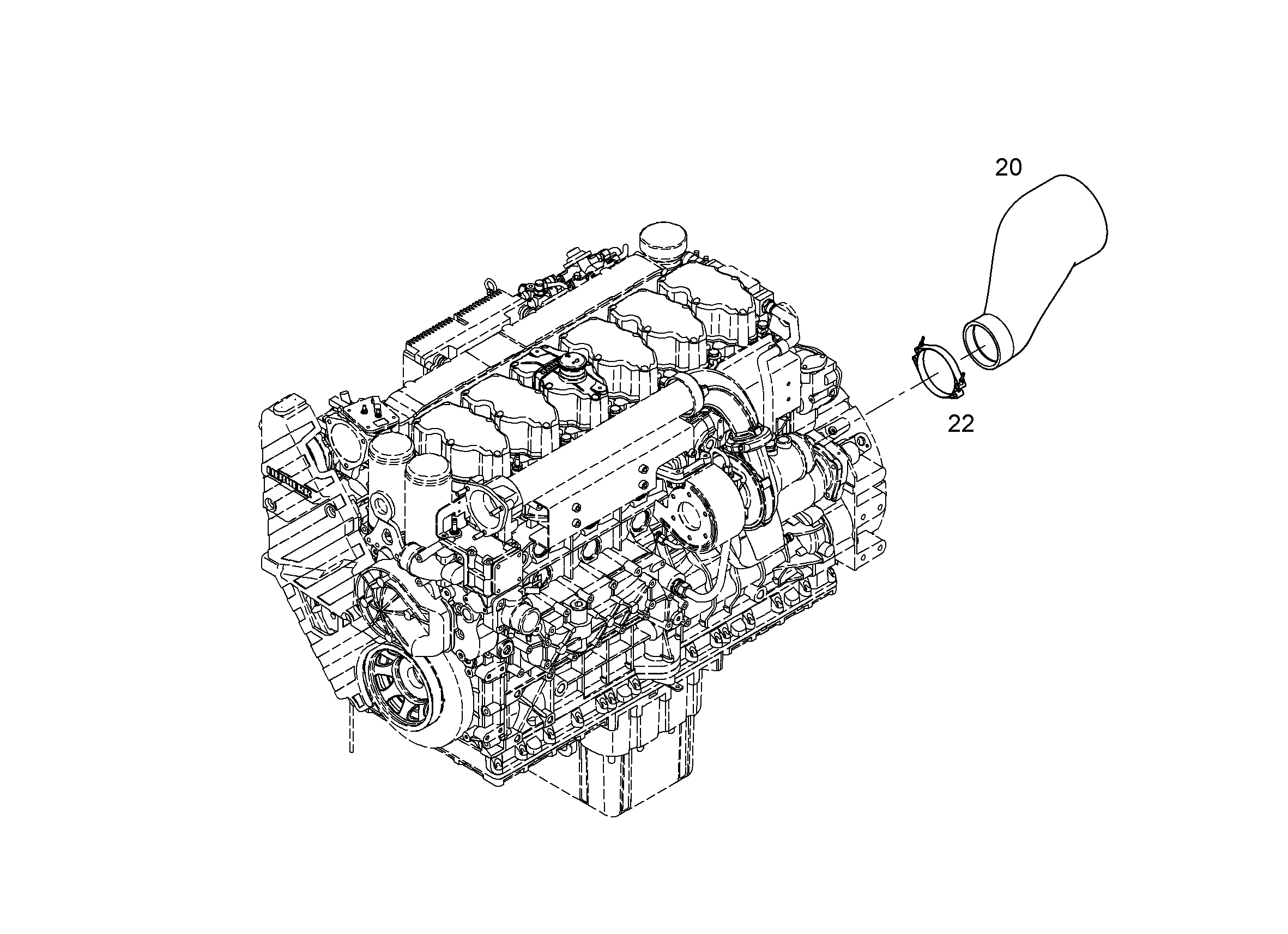 ШЛАНГ ВОЗДУШНОГО ФИЛЬТРА 10081376 LIEBHERR