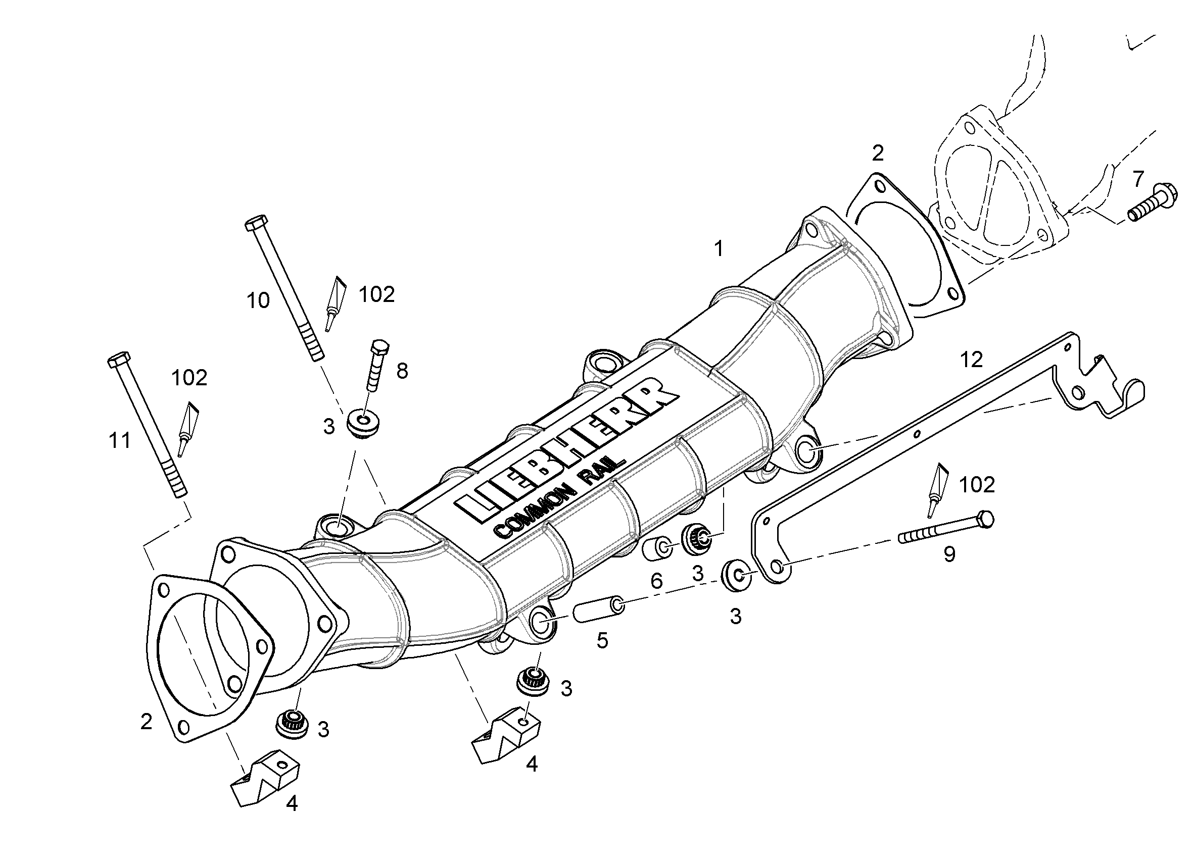 ГИЛЬЗА РАСПОРНАЯ 9X15X50 9078946 LIEBHERR
