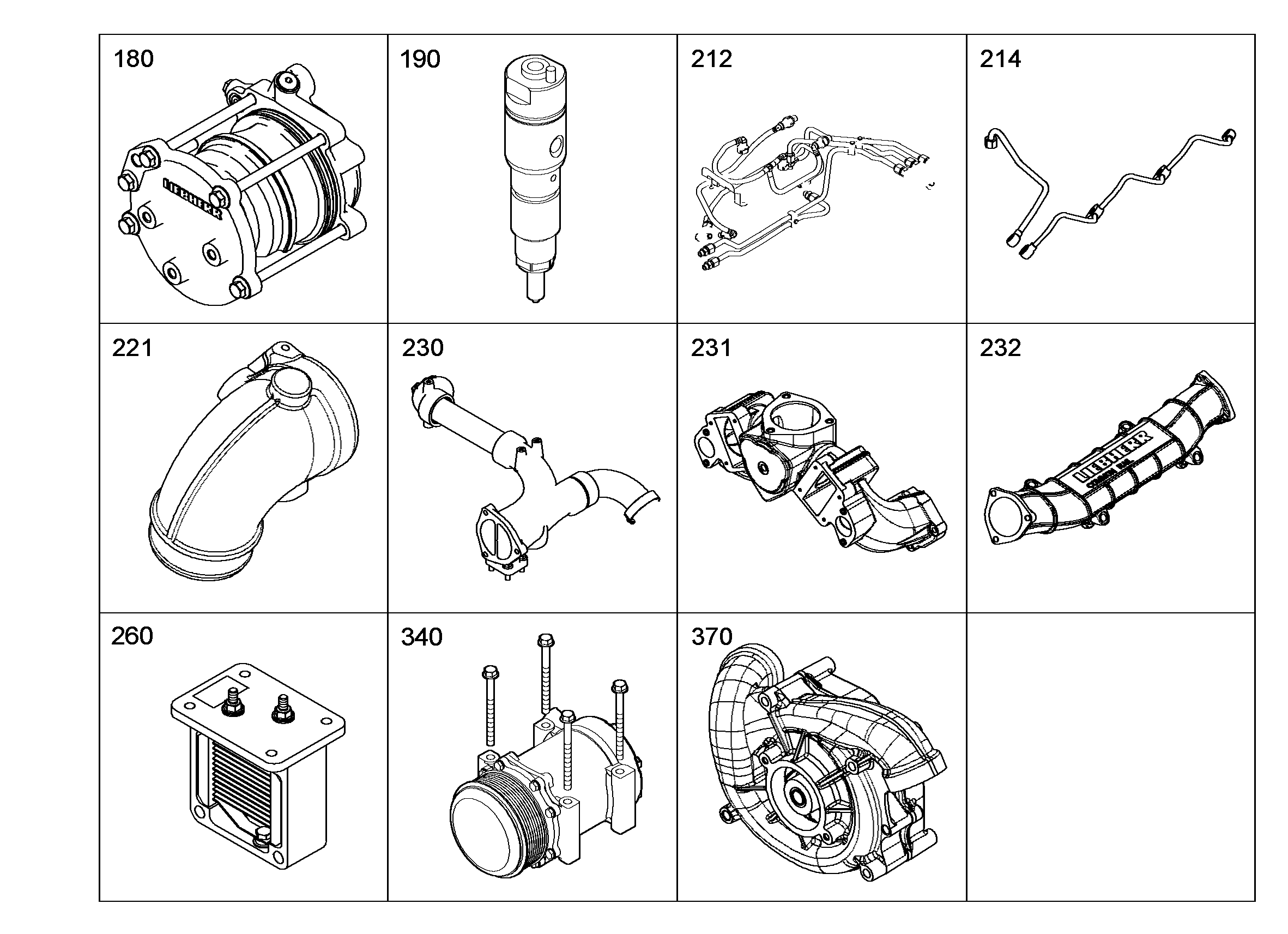 КОМПРЕССОР КОНДИЦ. С МОНТ.ДЕТ. 10118655 LIEBHERR