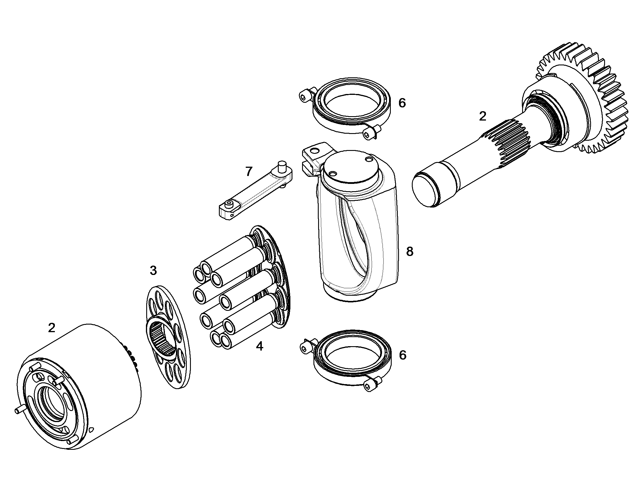 РЕМКОМПЛЕКТ,ПОРШЕНЬ С ПОЛЗУНОМ NG 108 (D) 10122692 LIEBHERR