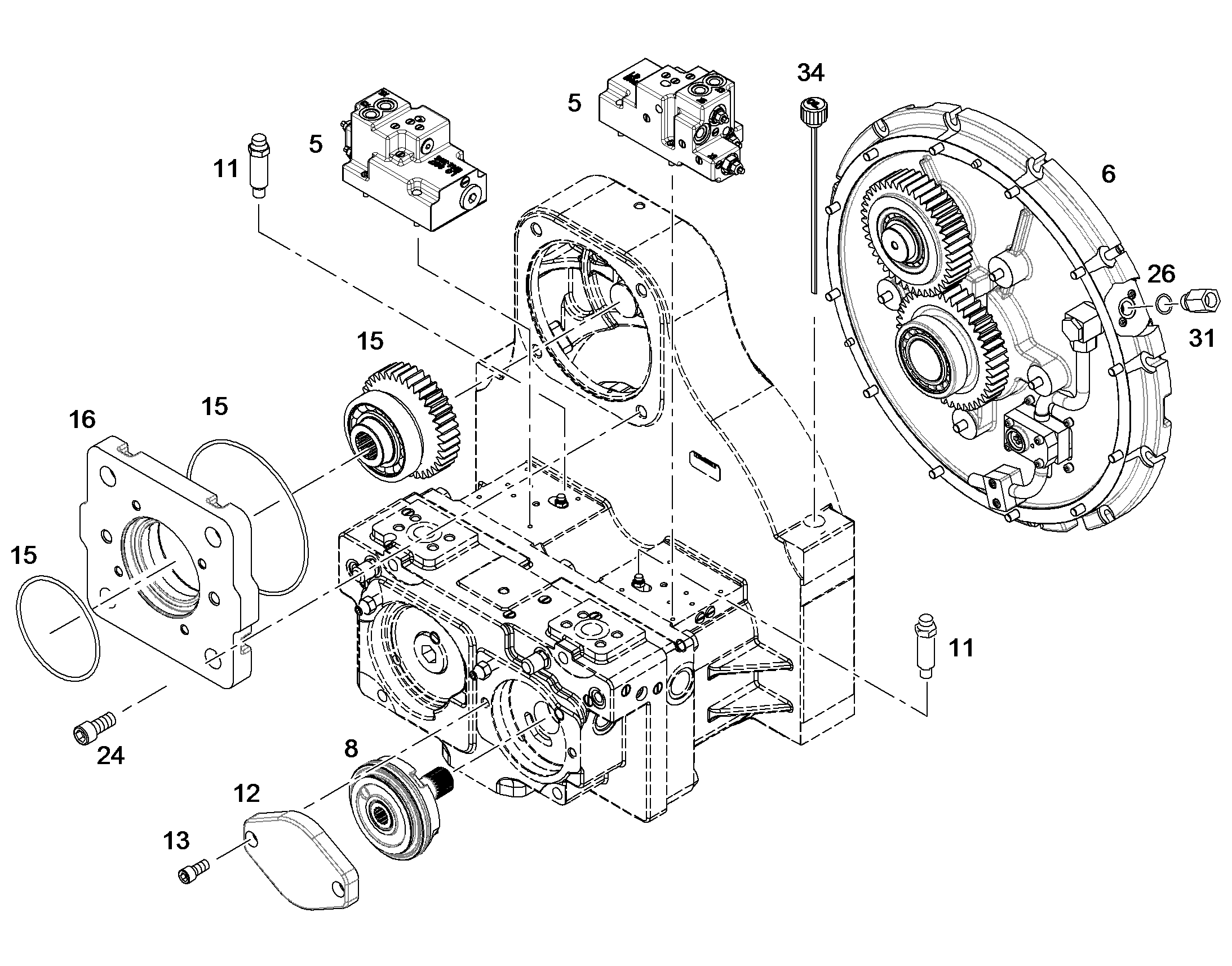 ЗУБЧАТАЯ ПЕРЕДАЧА PVG 352 C 362 -40°C 10120328 LIEBHERR