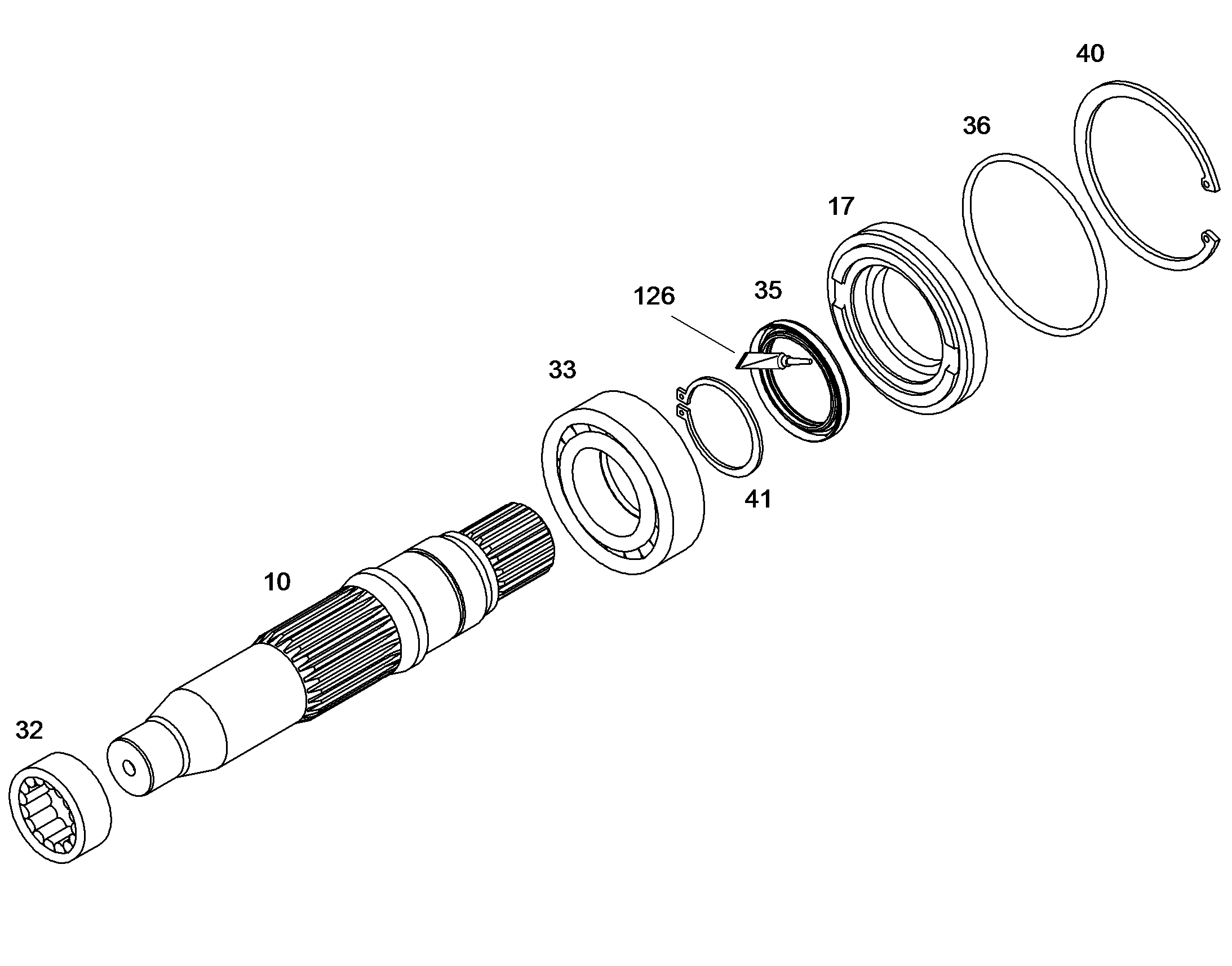 ВАЛ ПРИВОДНОЙ NG 125 9073951 LIEBHERR
