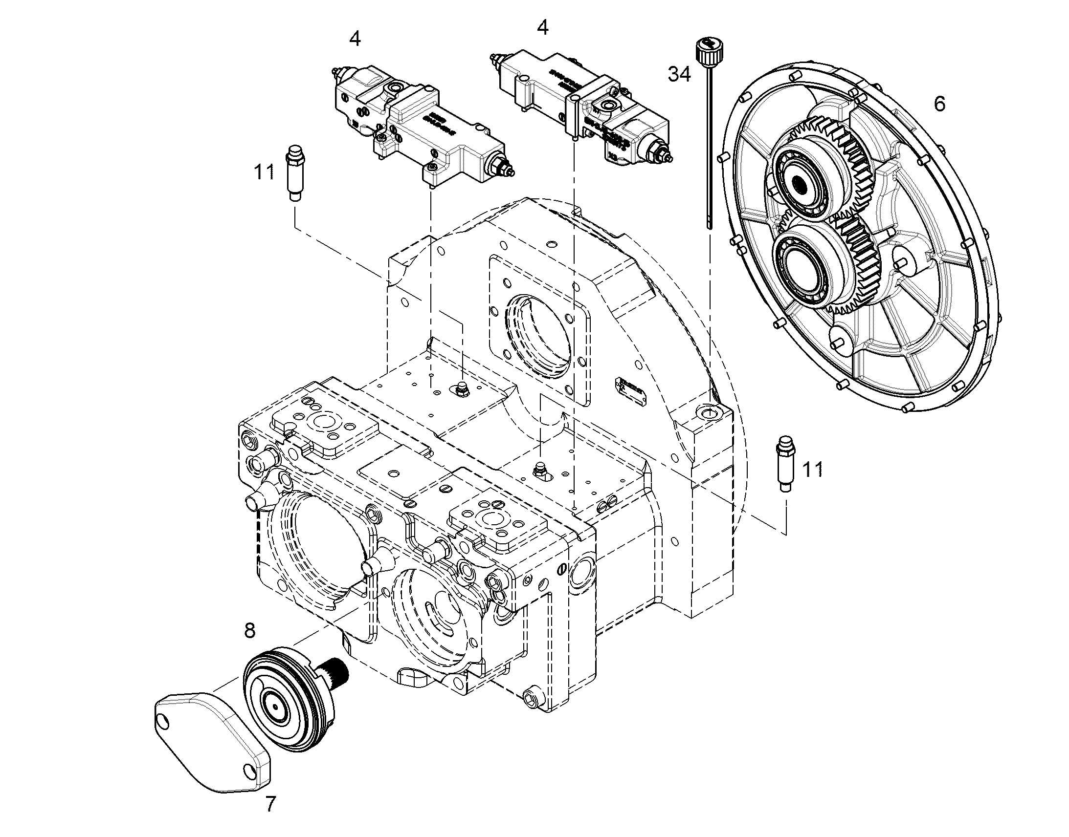 ЗУБЧАТАЯ ПЕРЕДАЧА PVG 352 C 353 9077568 LIEBHERR